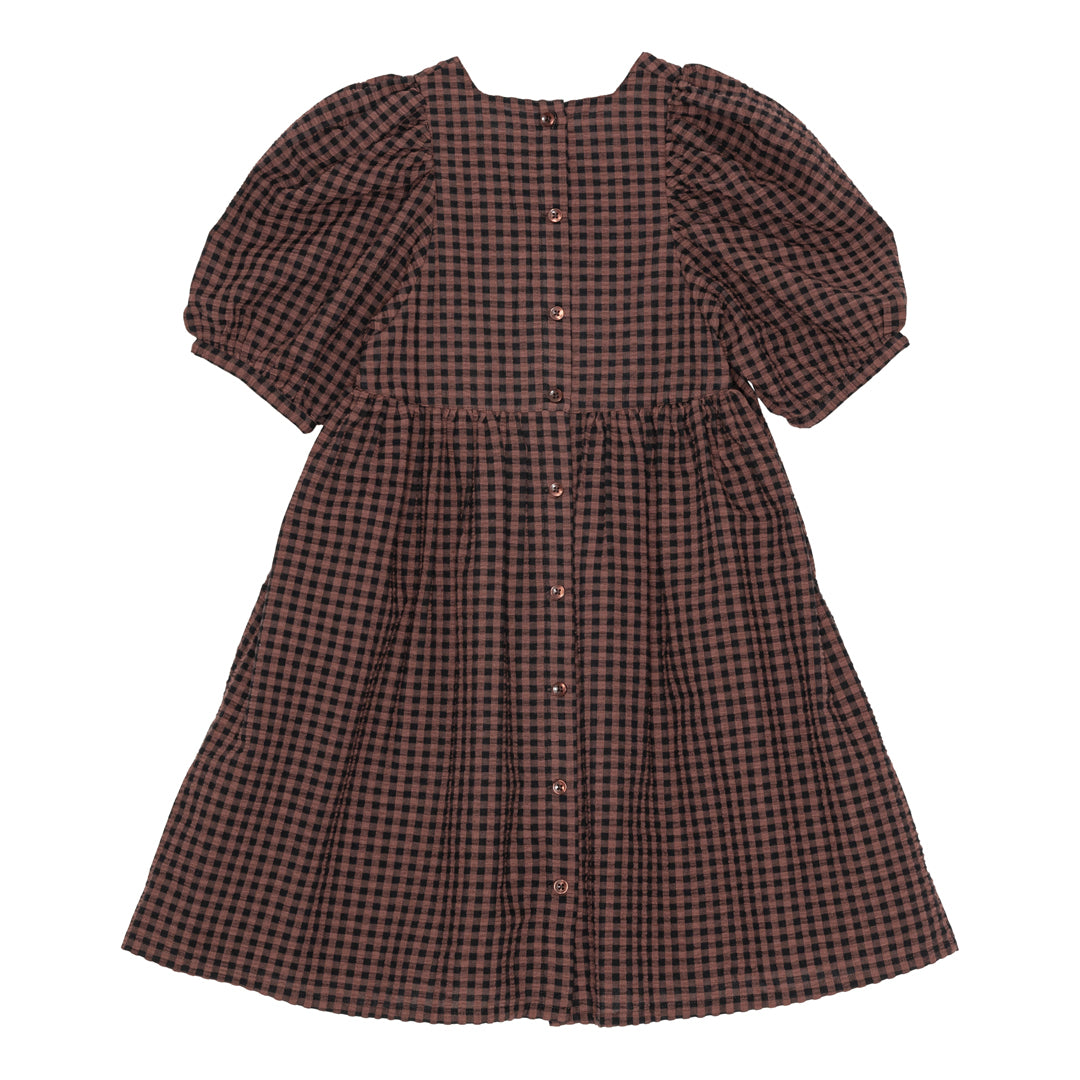 brunobruno nation Alva Dress Dress 9021-Marron Plum Check