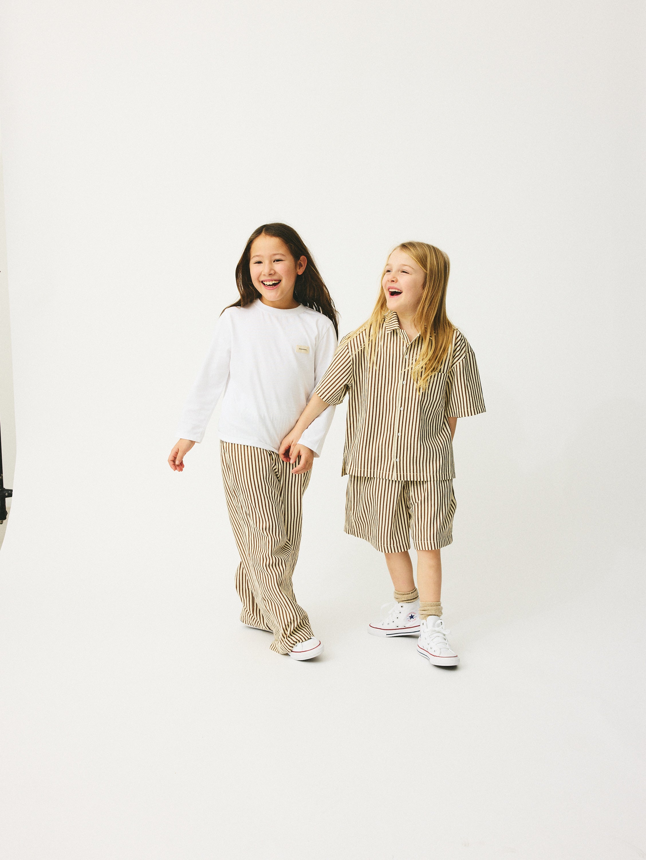 brunobruno nation Carly Stripe Shirt Shirt 8000-Bison Brown