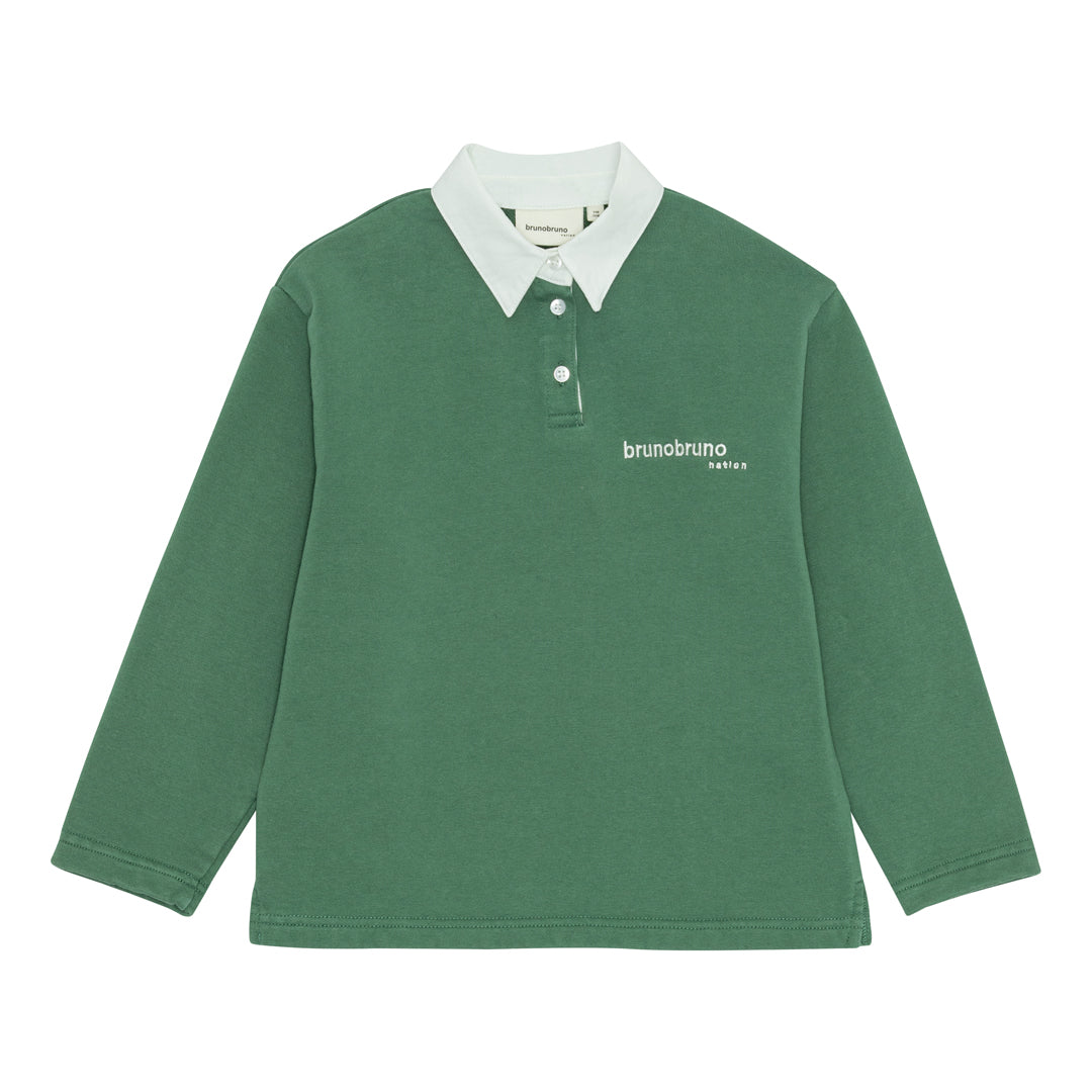 brunobruno nation Dana Polo Sweatshirt NB Sweatshirt 5004-Myrtle Green