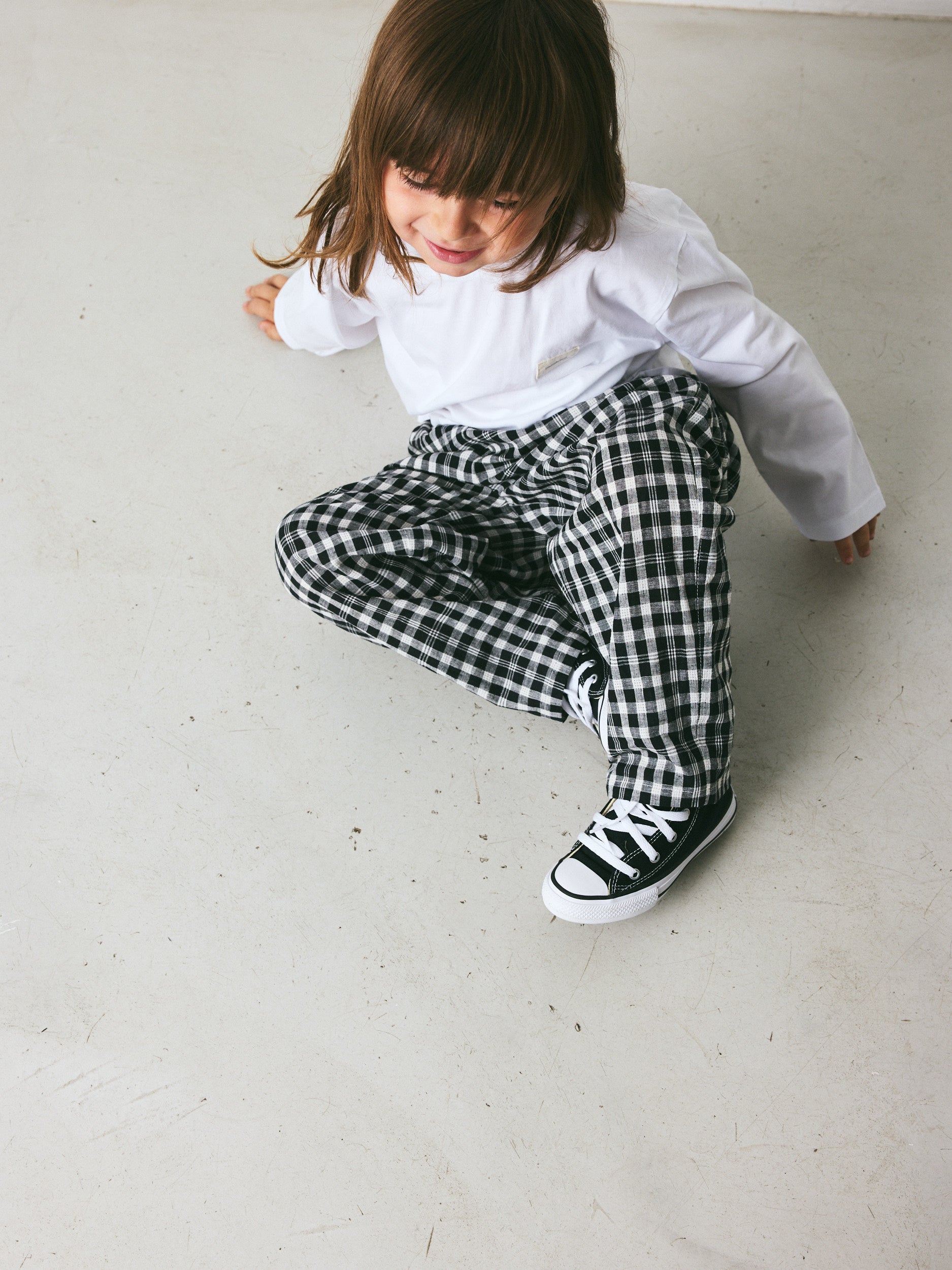 brunobruno nation Dora Check Pants Pants 9010-Jet Black Check