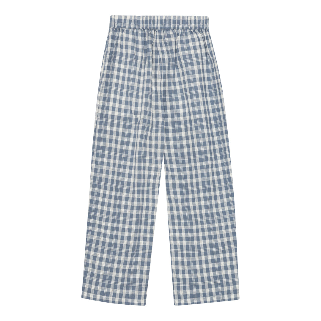 brunobruno nation Dora Check Pants Pants 9011-Dusty Blue Check