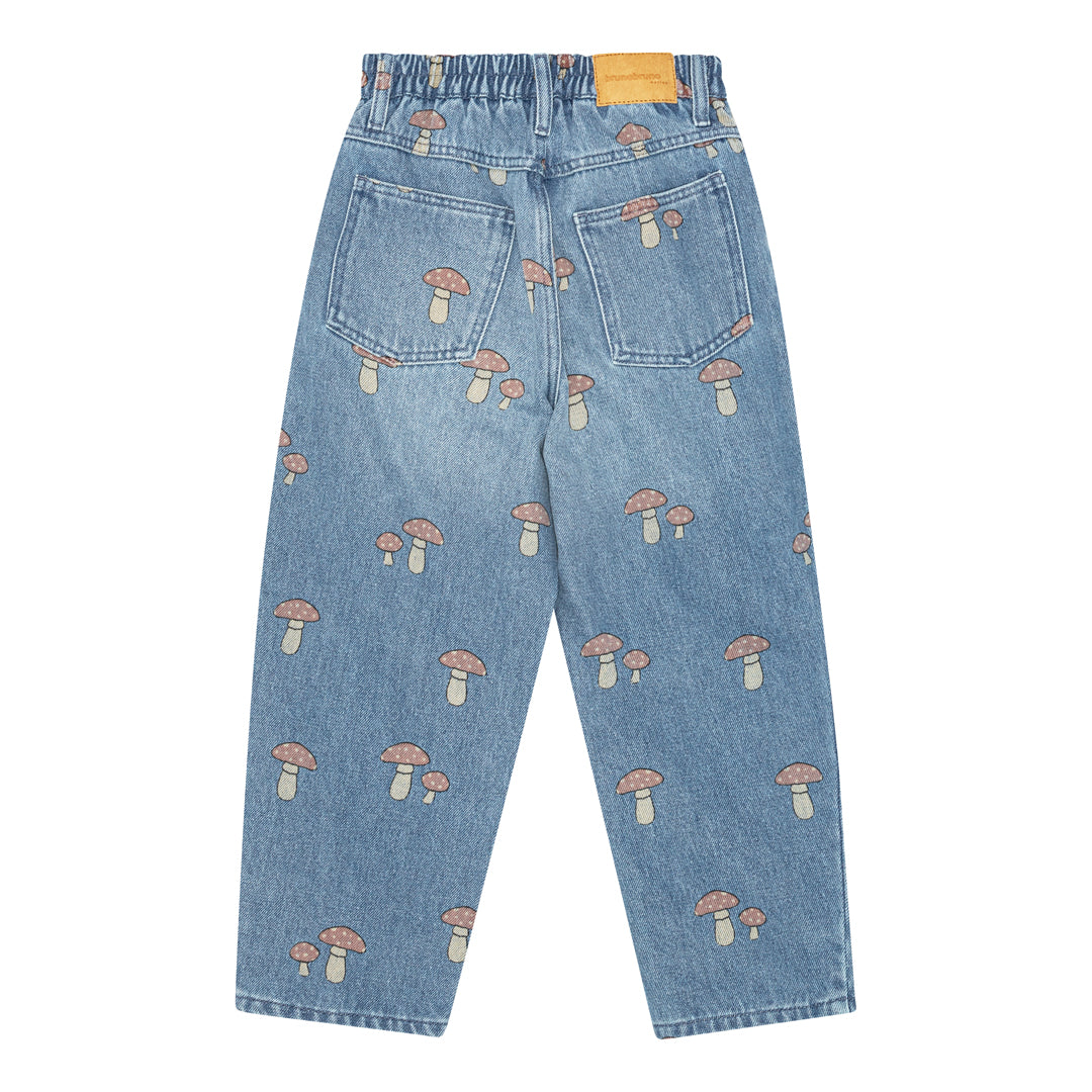 brunobruno nation Dorethy AOP Jeans Pants 1101-Mid Blue Denim AOP