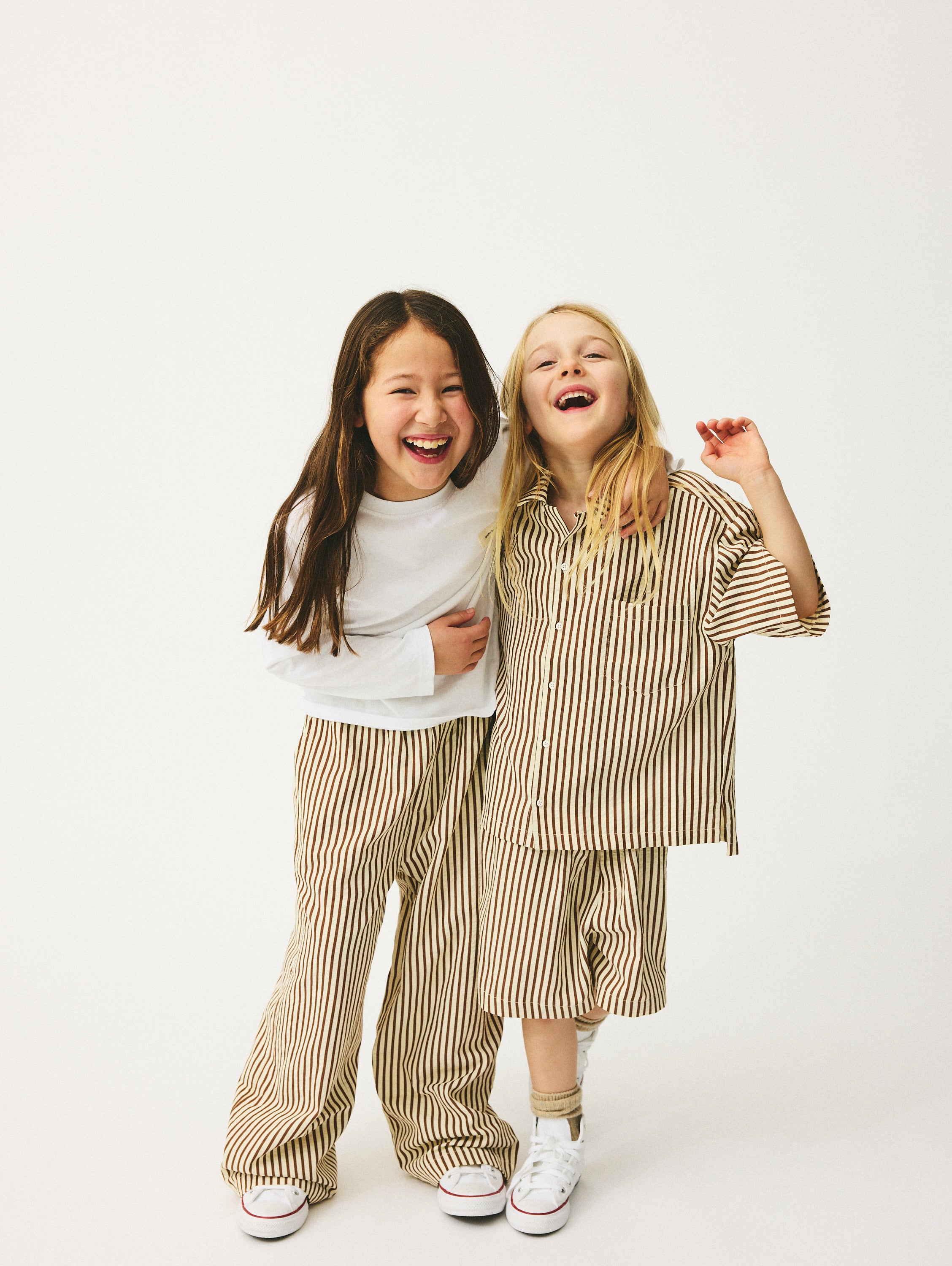 brunobruno nation Francis Stripe Pants Pants 8000-Bison Brown