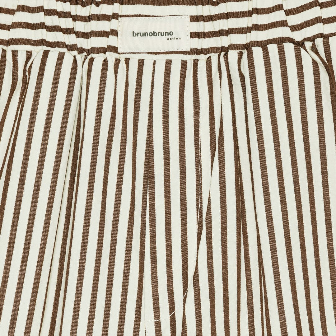 brunobruno nation Francis Stripe Pants Pants 8000-Bison Brown