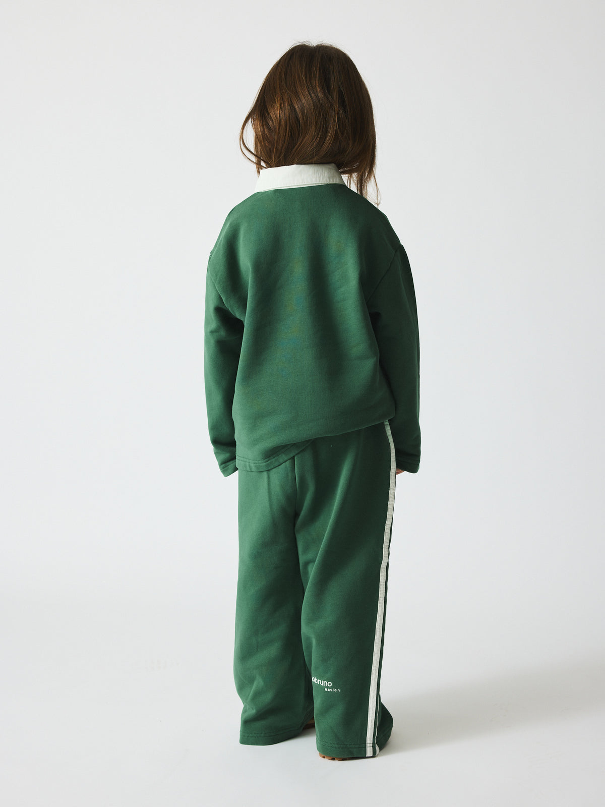 brunobruno nation Francis Stripe Sweat Pants NB Sweatpants 5004-Myrtle Green