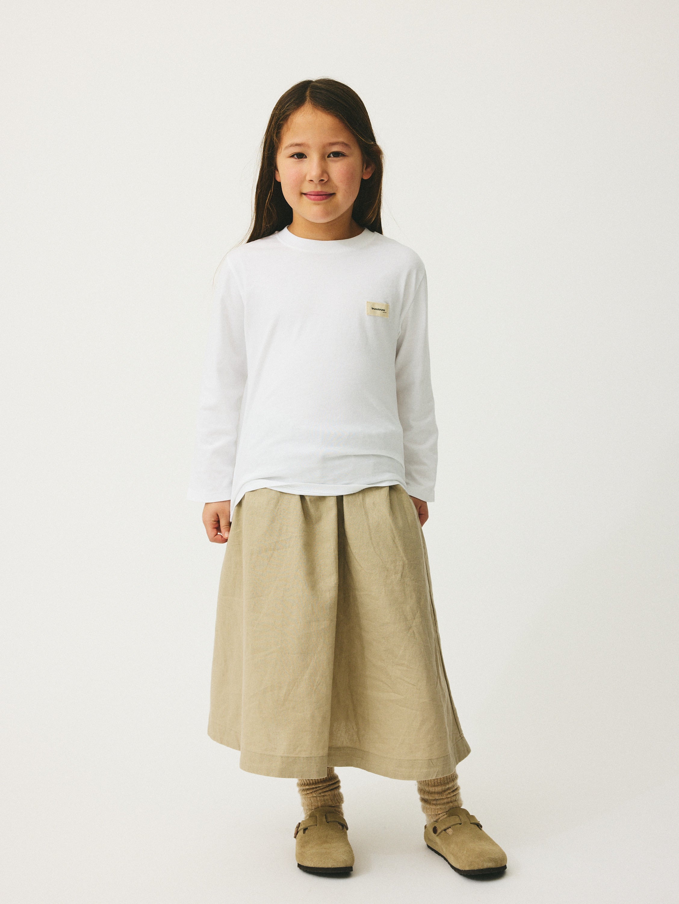 brunobruno nation Gertrud Skirt Skirt 3000-Feather Gray Beige