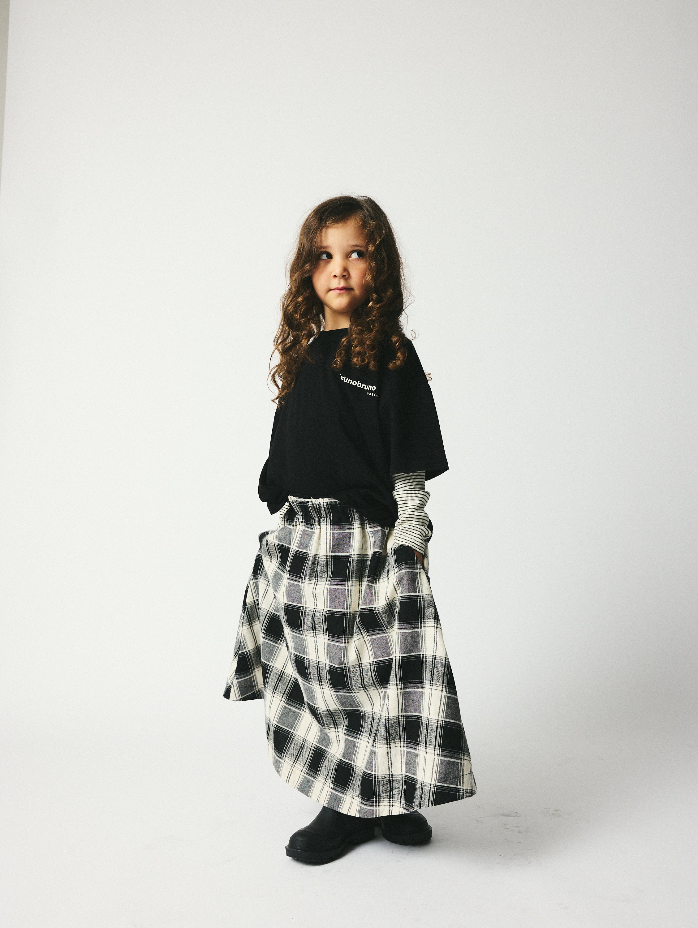 brunobruno nation Gertrud Skirt Skirt 9002-Black/White Check