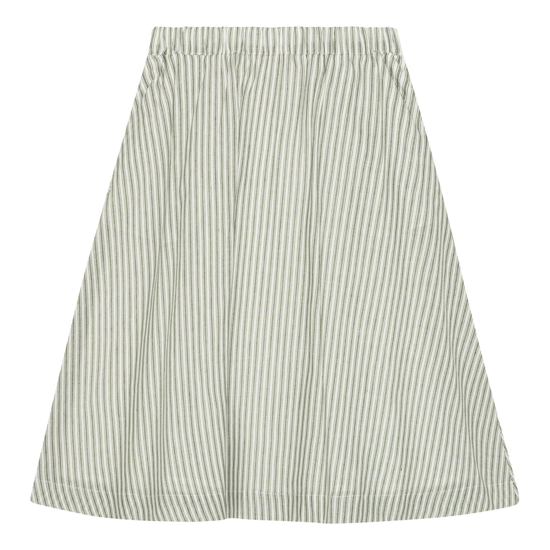 brunobruno nation Gertrud Stripe Skirt Skirt 9013-Agave Green Stripe