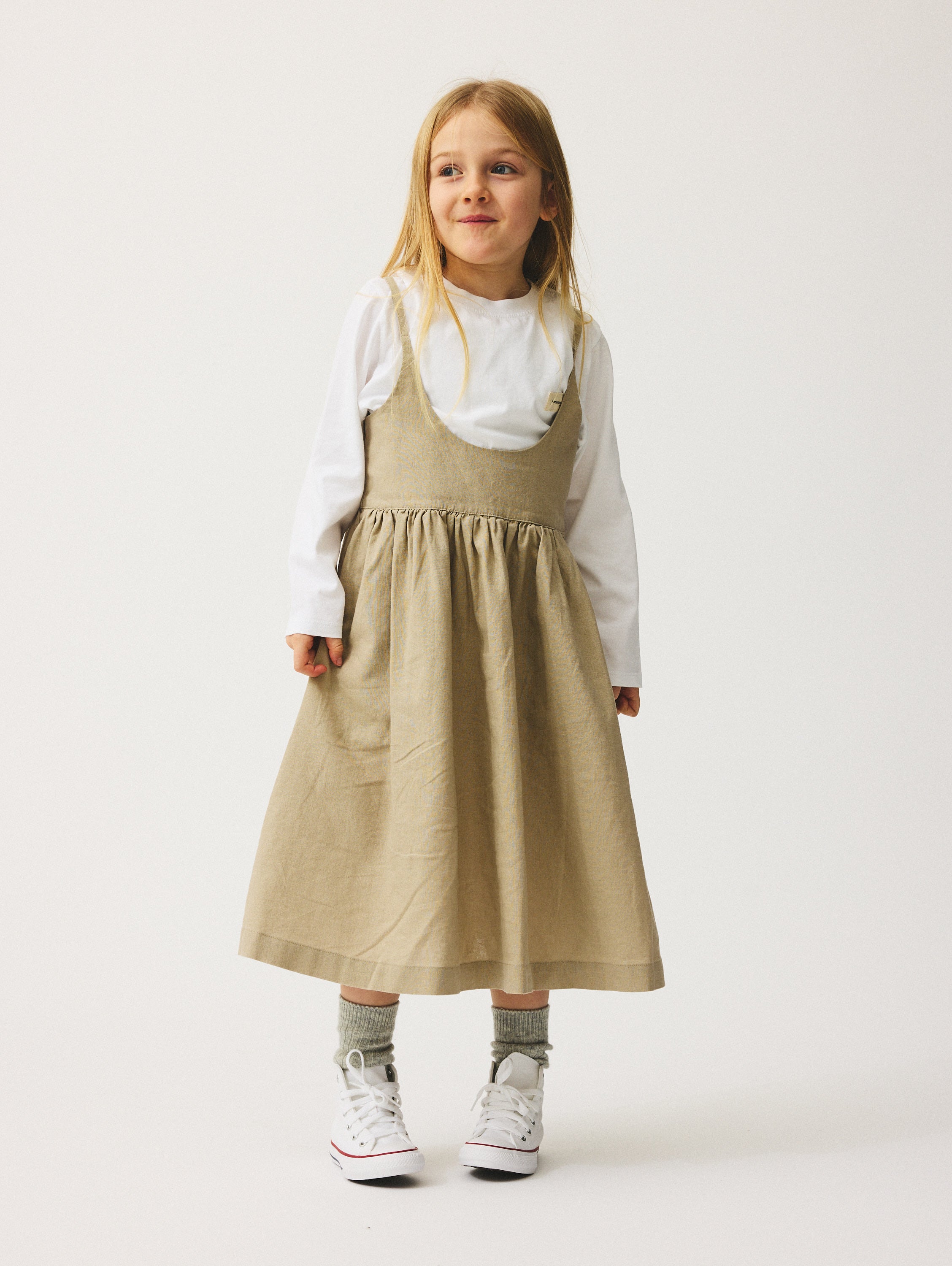 brunobruno nation Iris Dress Dress 3000-Feather Gray Beige