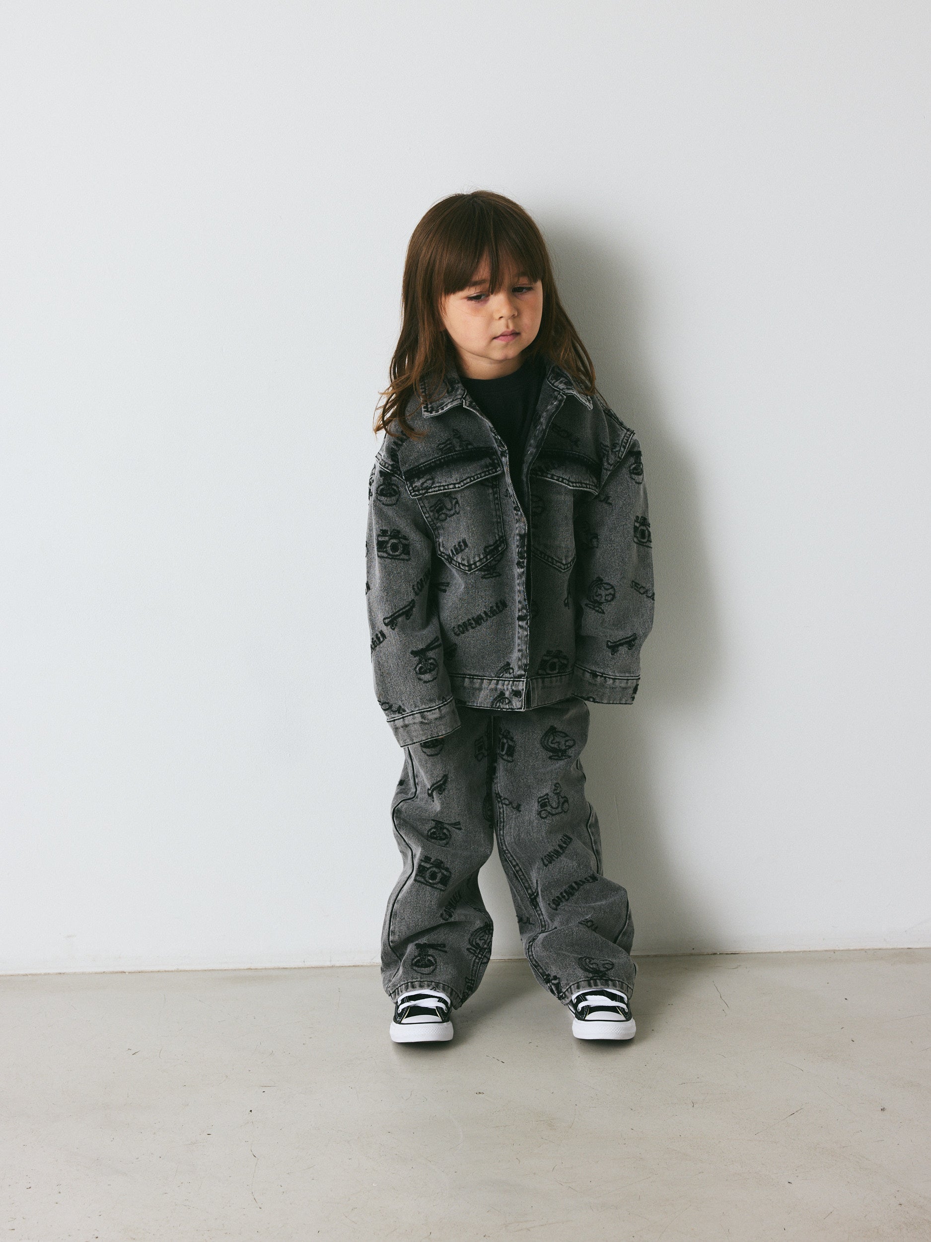 brunobruno nation Malte Embr Jeans Pants 1102-Mid Black Denim Emb