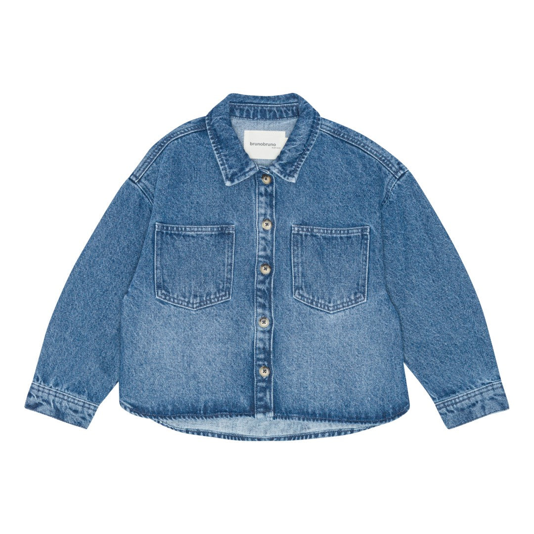 brunobruno nation Nohr Denim Shirt Shirt 9000-Mid Blue Denim