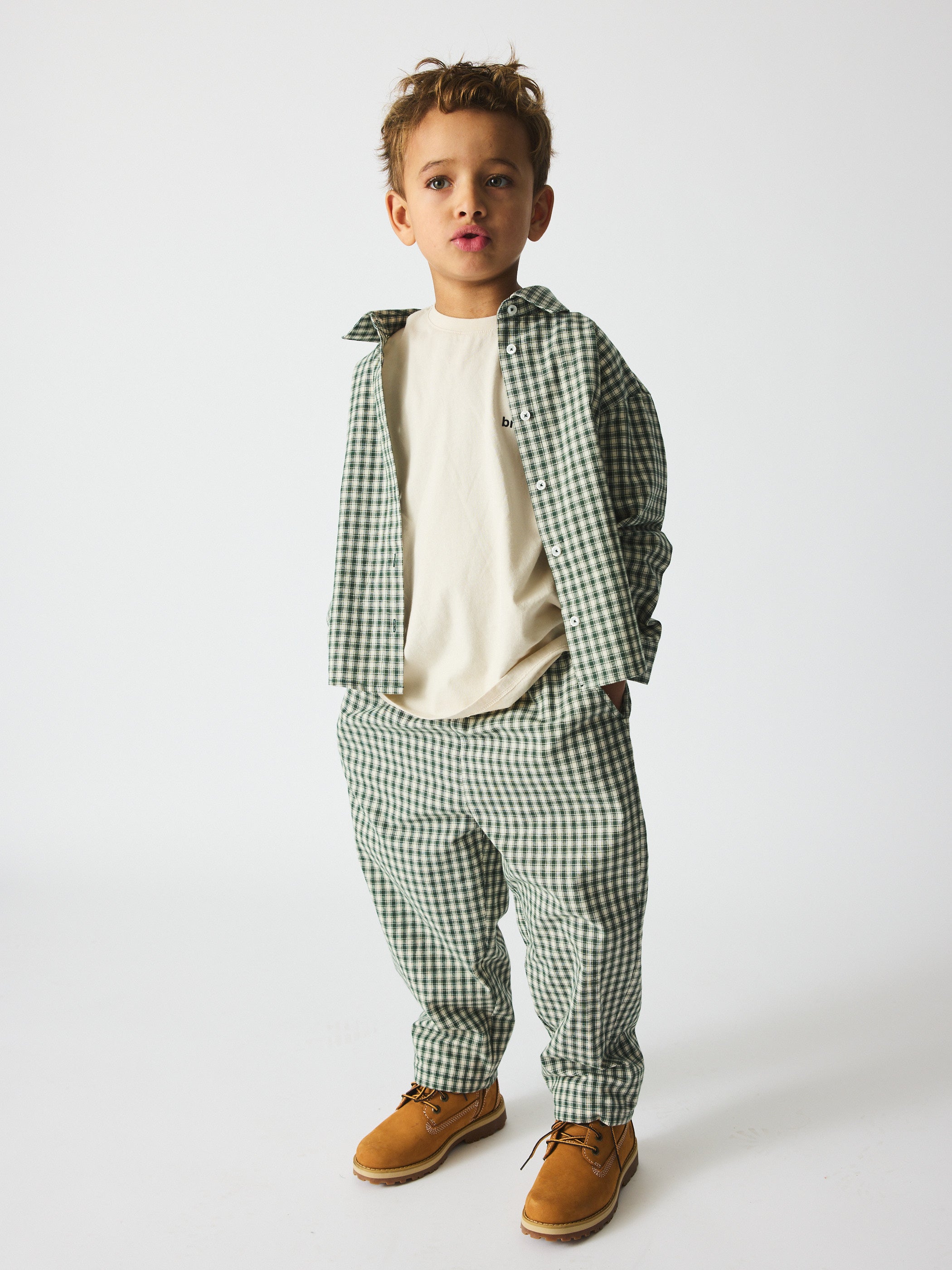 brunobruno nation Nohrla Check Shirt Shirt 9018-Myrtle Green Check