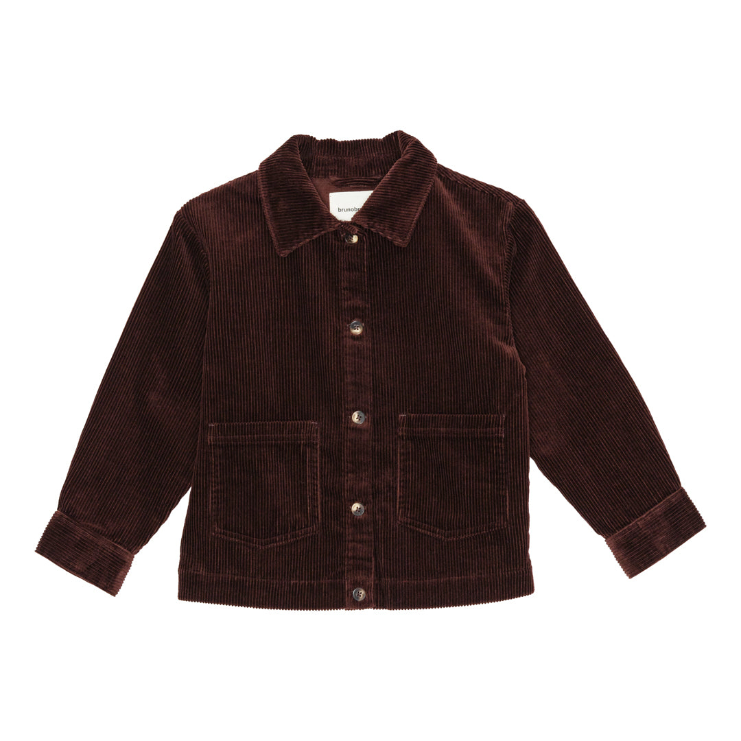 brunobruno nation Sena Corduroy Overshirt Shirt 6002-Marron Plum