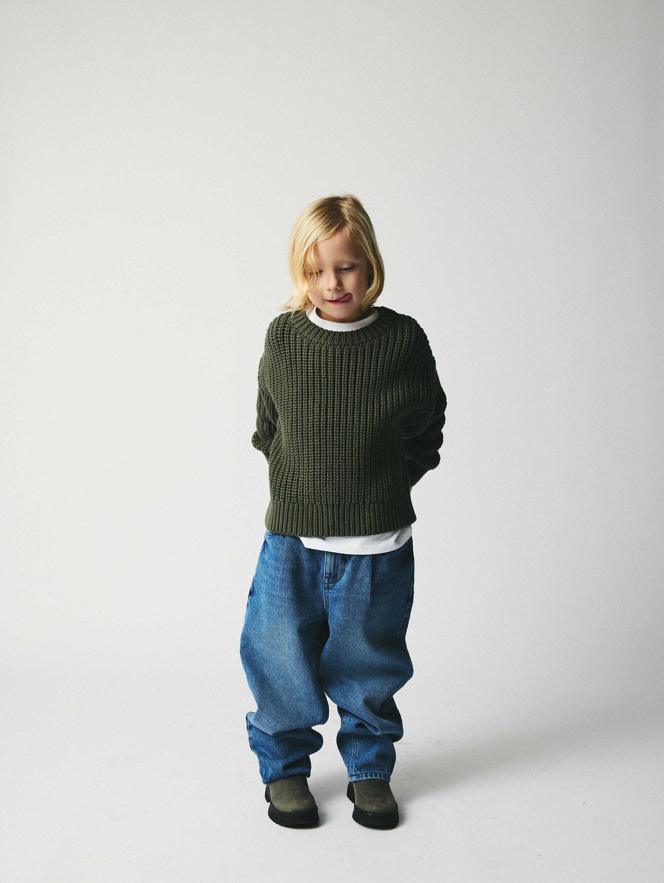 brunobruno nation Sienna Sweater Knitted Sweater 5000-Dusty Olive Green