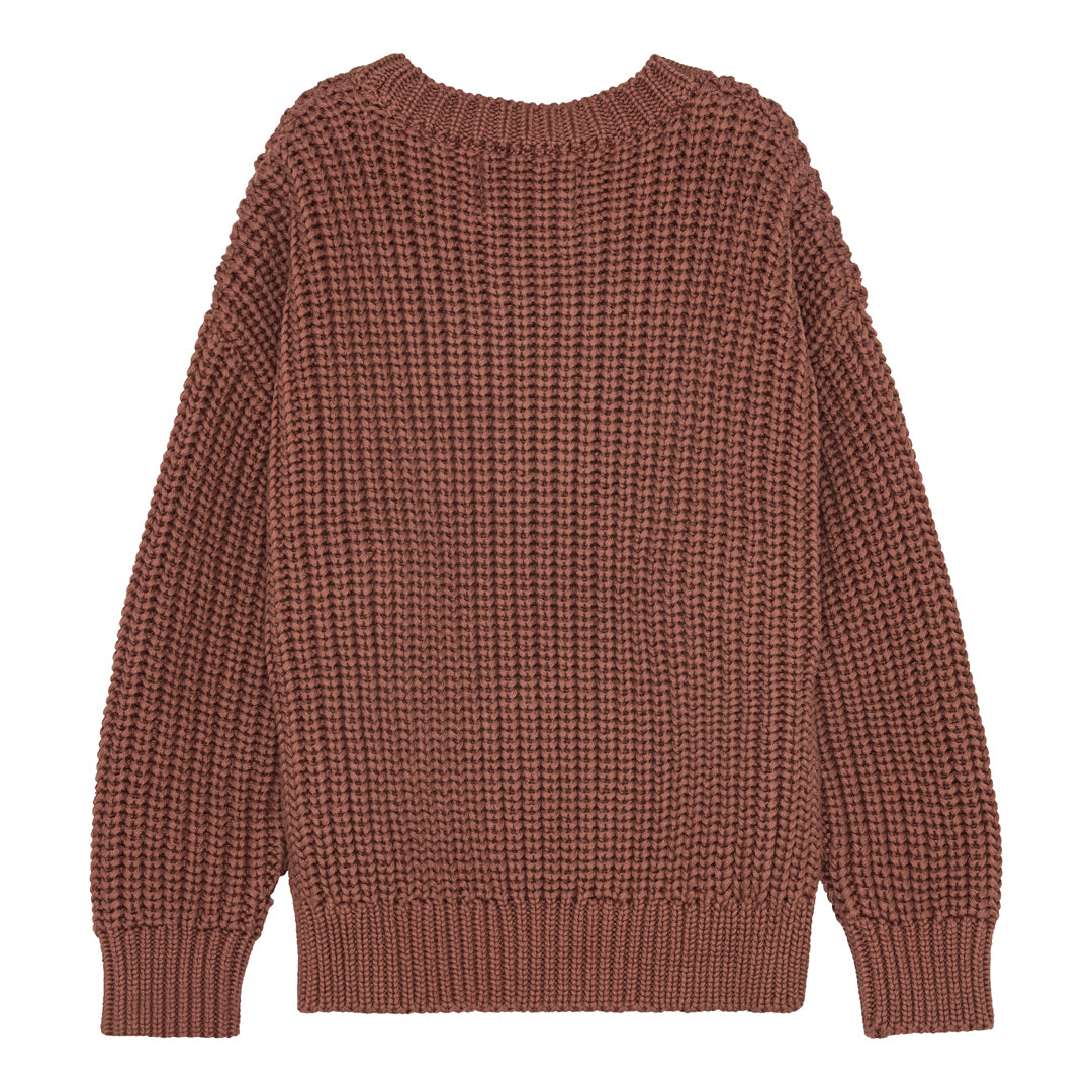 brunobruno nation Sienna Sweater Knitted Sweater 6001-Root Beer Bordeaux