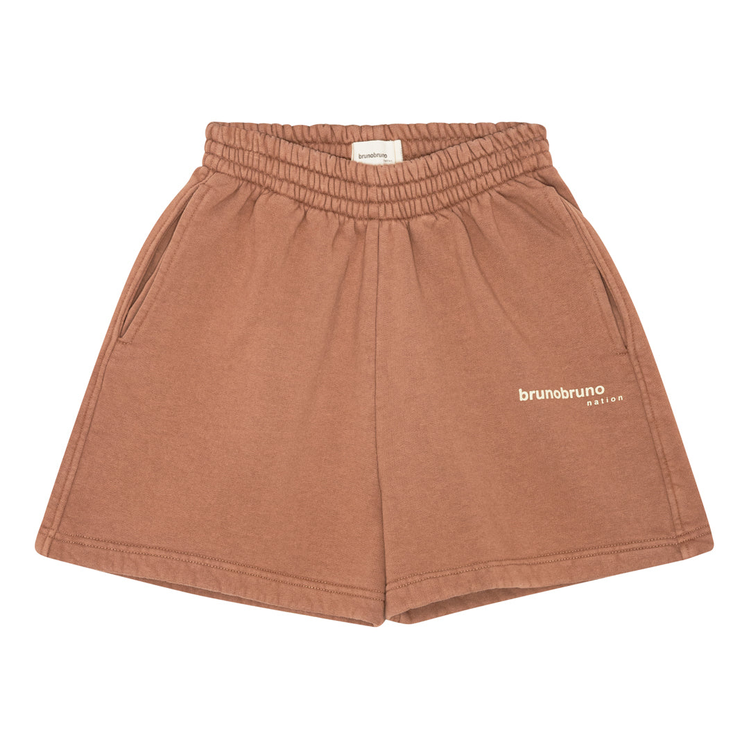 brunobruno nation Theo Sweatshorts Shorts 6000-Clove Bordeaux
