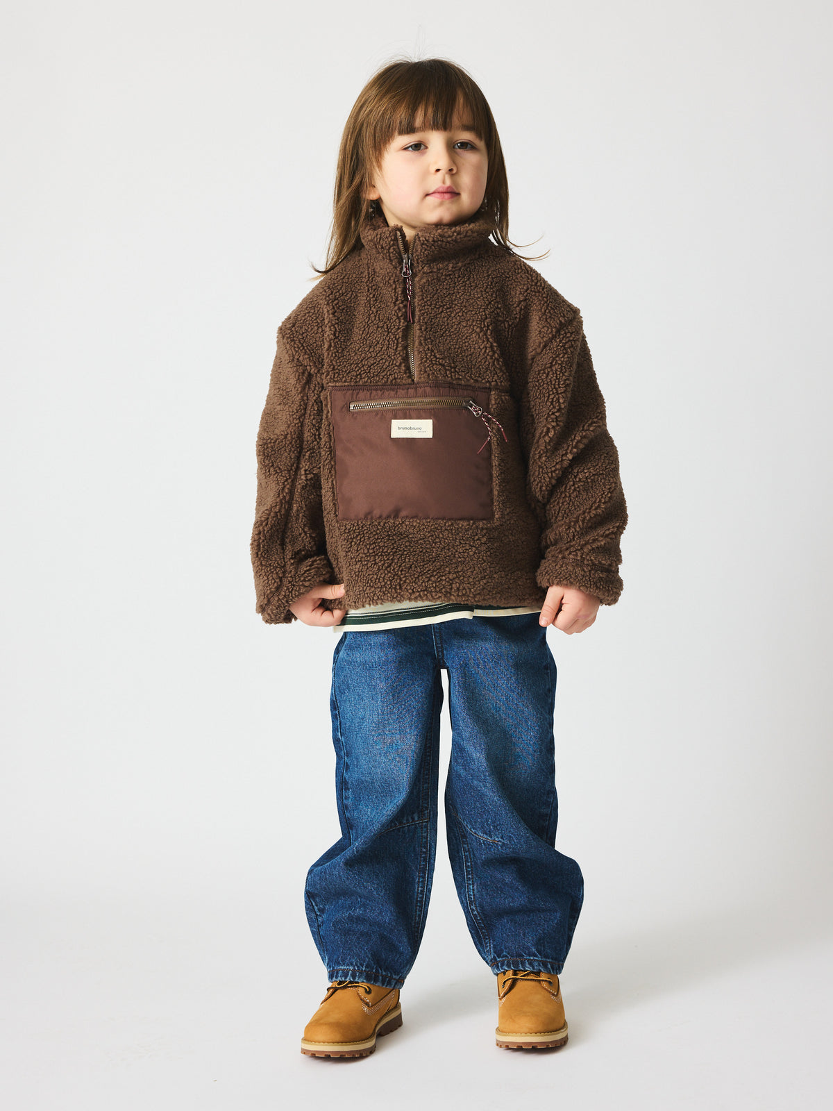 brunobruno nation Yejun Teddy Jacket Jacket 8004-Major Brown
