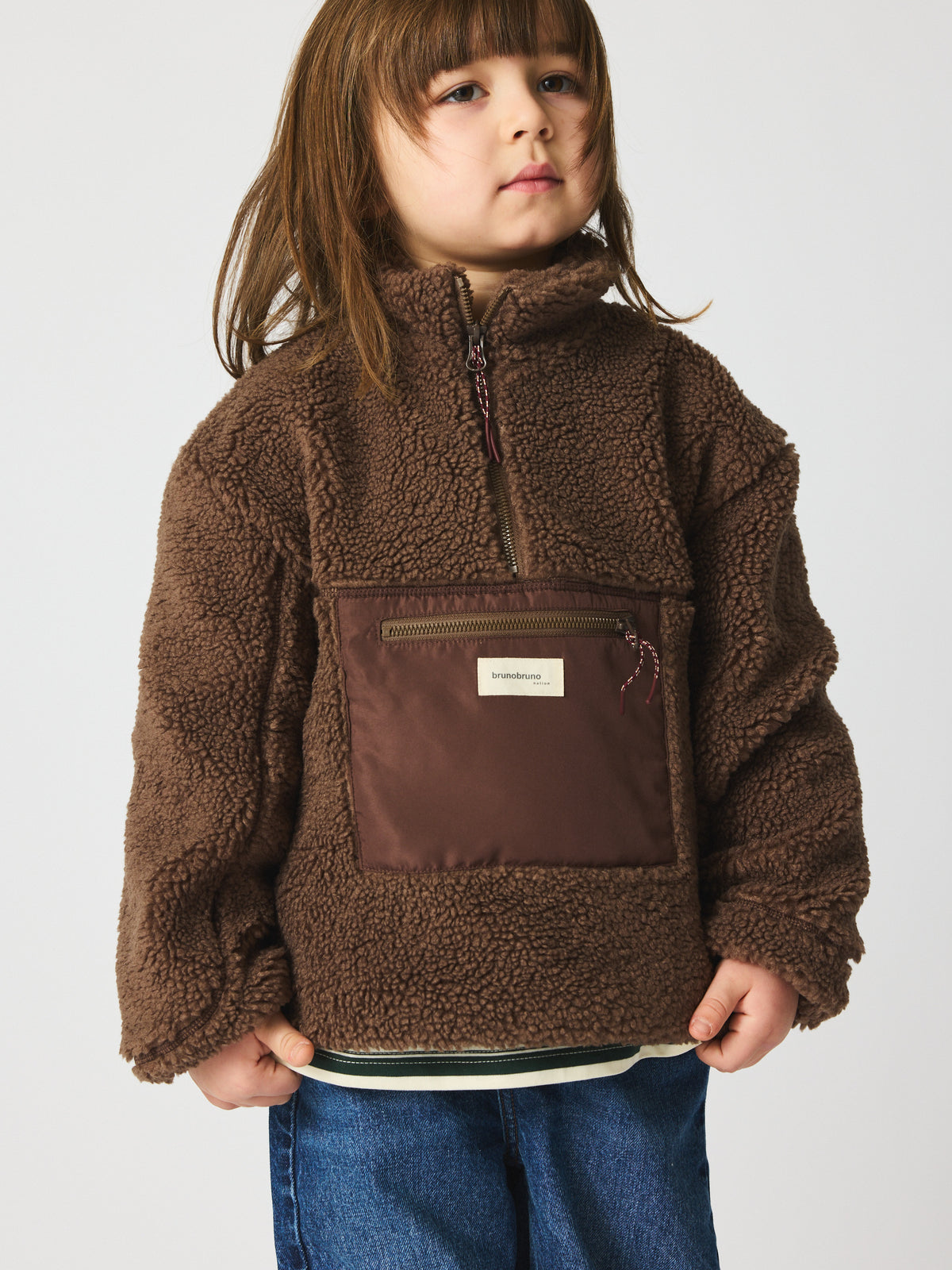 brunobruno nation Yejun Teddy Jacket Jacket 8004-Major Brown