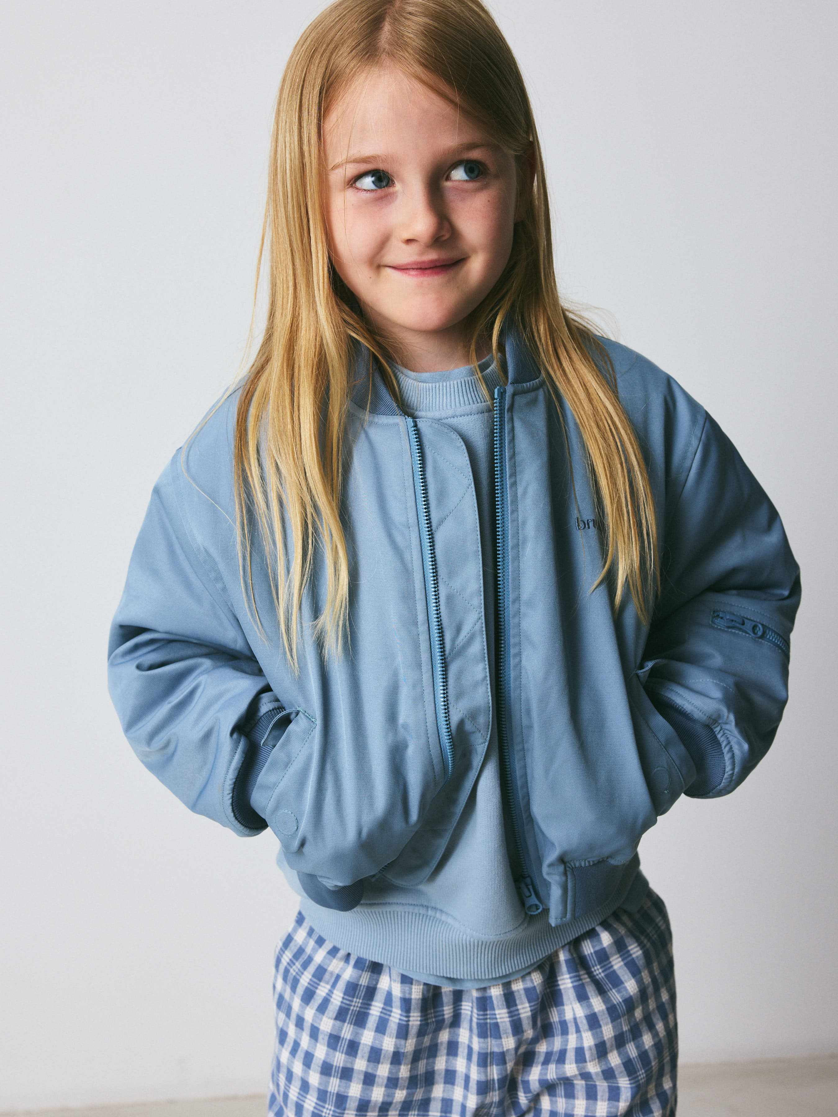 brunobruno nation Adrian Bomber Jacket Jacket 4001-Ashley Blue