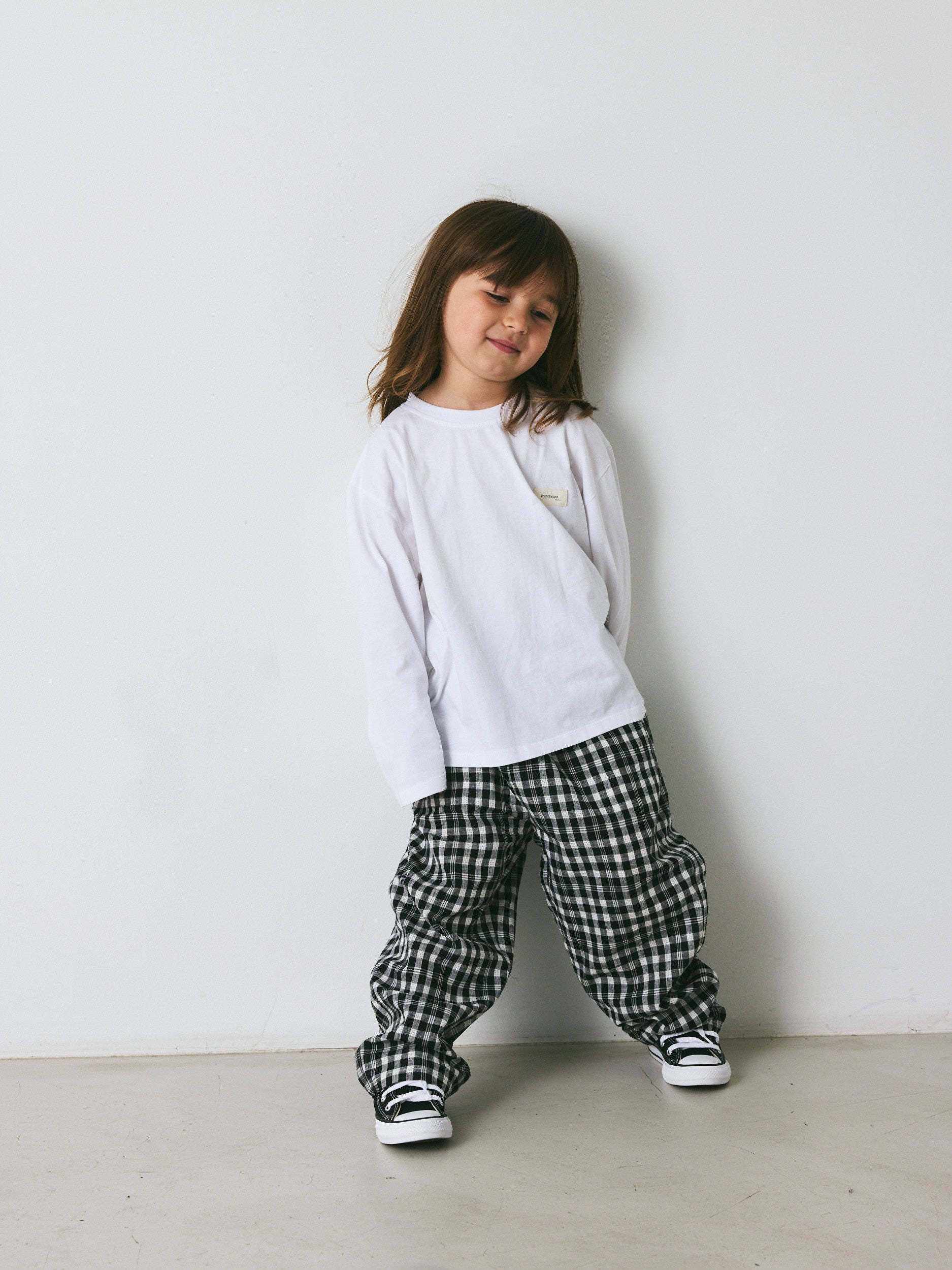 brunobruno nation Dora Check Pants Pants 9010-Jet Black Check