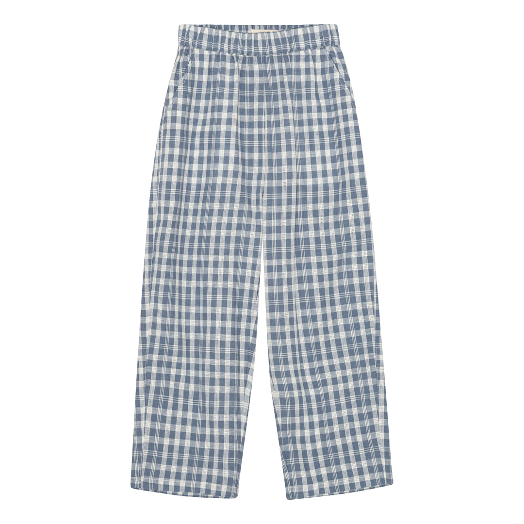 brunobruno nation Dora Check Pants Pants 9011-Dusty Blue Check