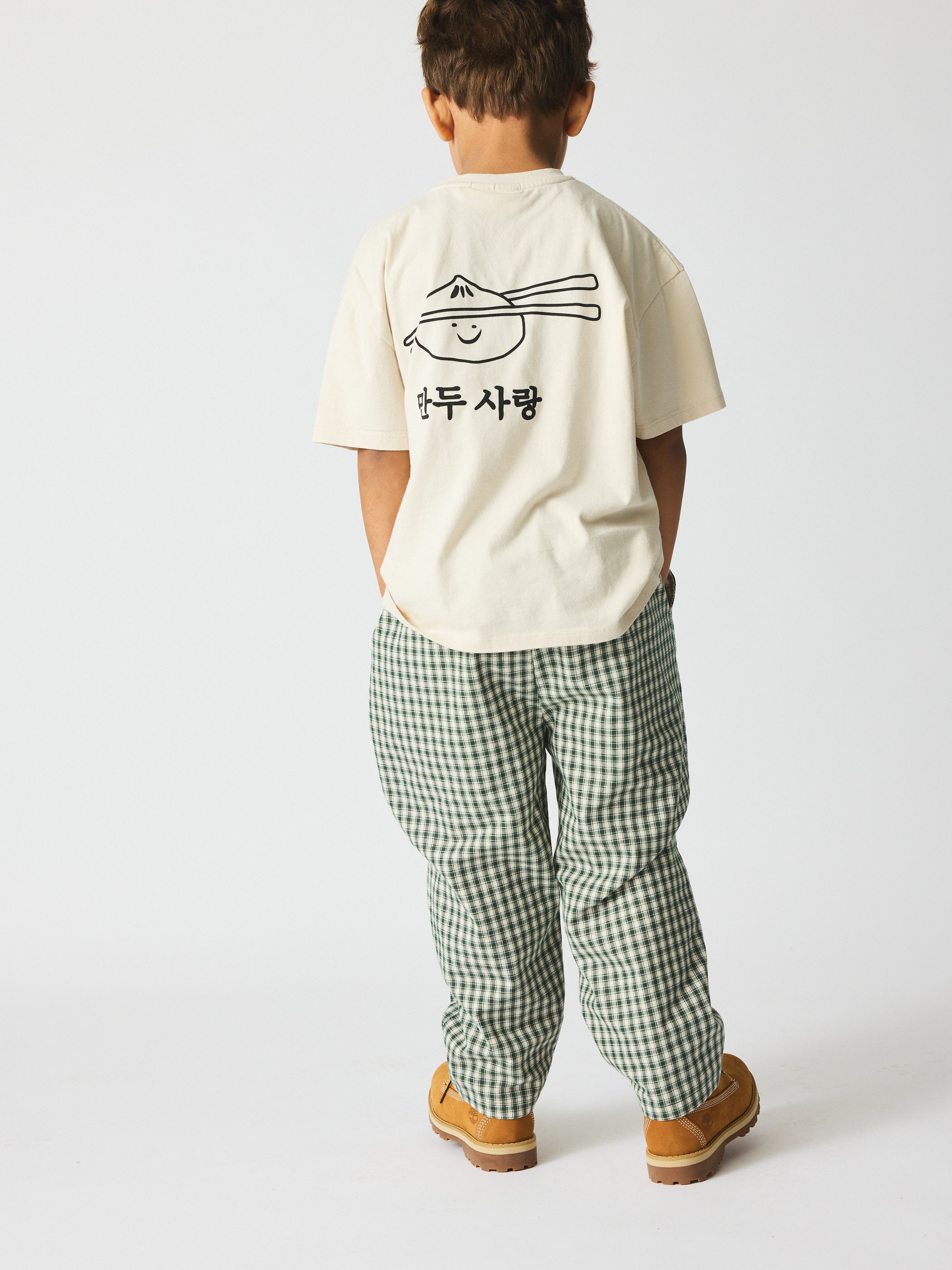 brunobruno nation Dora Check Pants Pants 9018-Myrtle Green Check