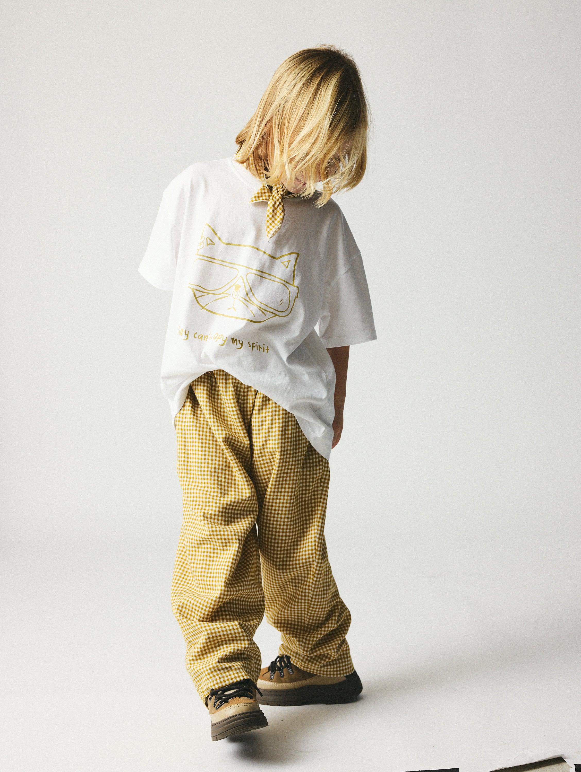 brunobruno nation Dora Pants Pants 9003-Southern Moos Beige/White Check