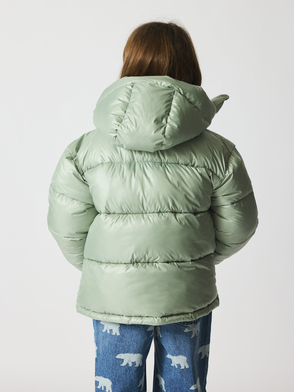 brunobruno nation Edith Puffer Jacket Jacket 3003-Aqua Gray