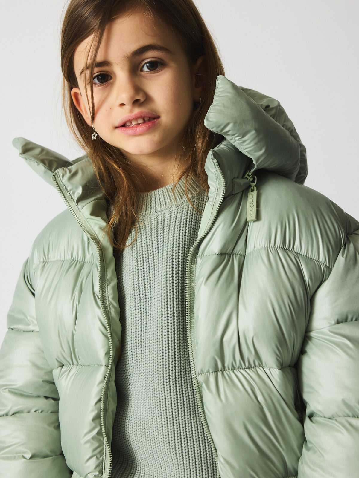brunobruno nation Edith Puffer Jacket Jacket 3003-Aqua Gray