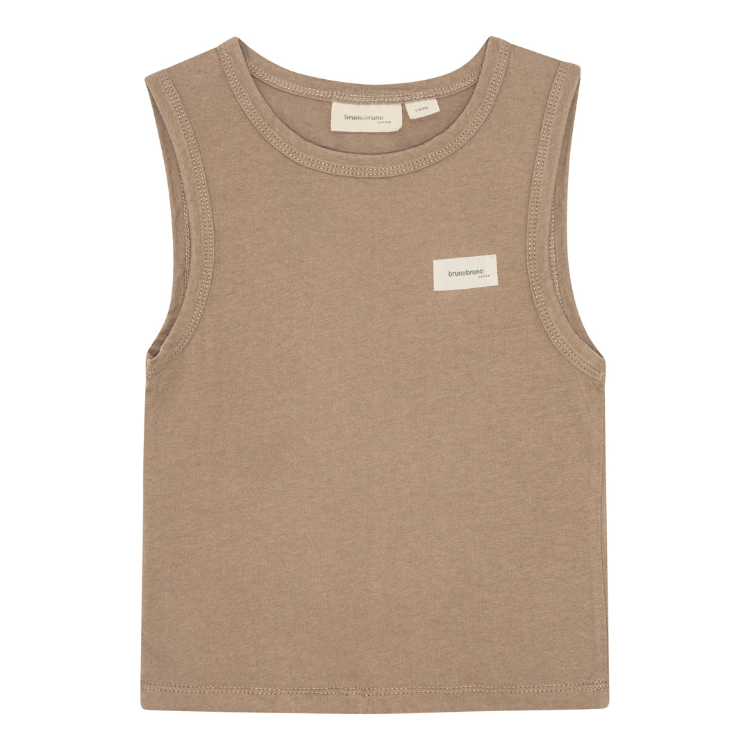 brunobruno nation Elliot Tank Top Top 8002-Walnut Brown