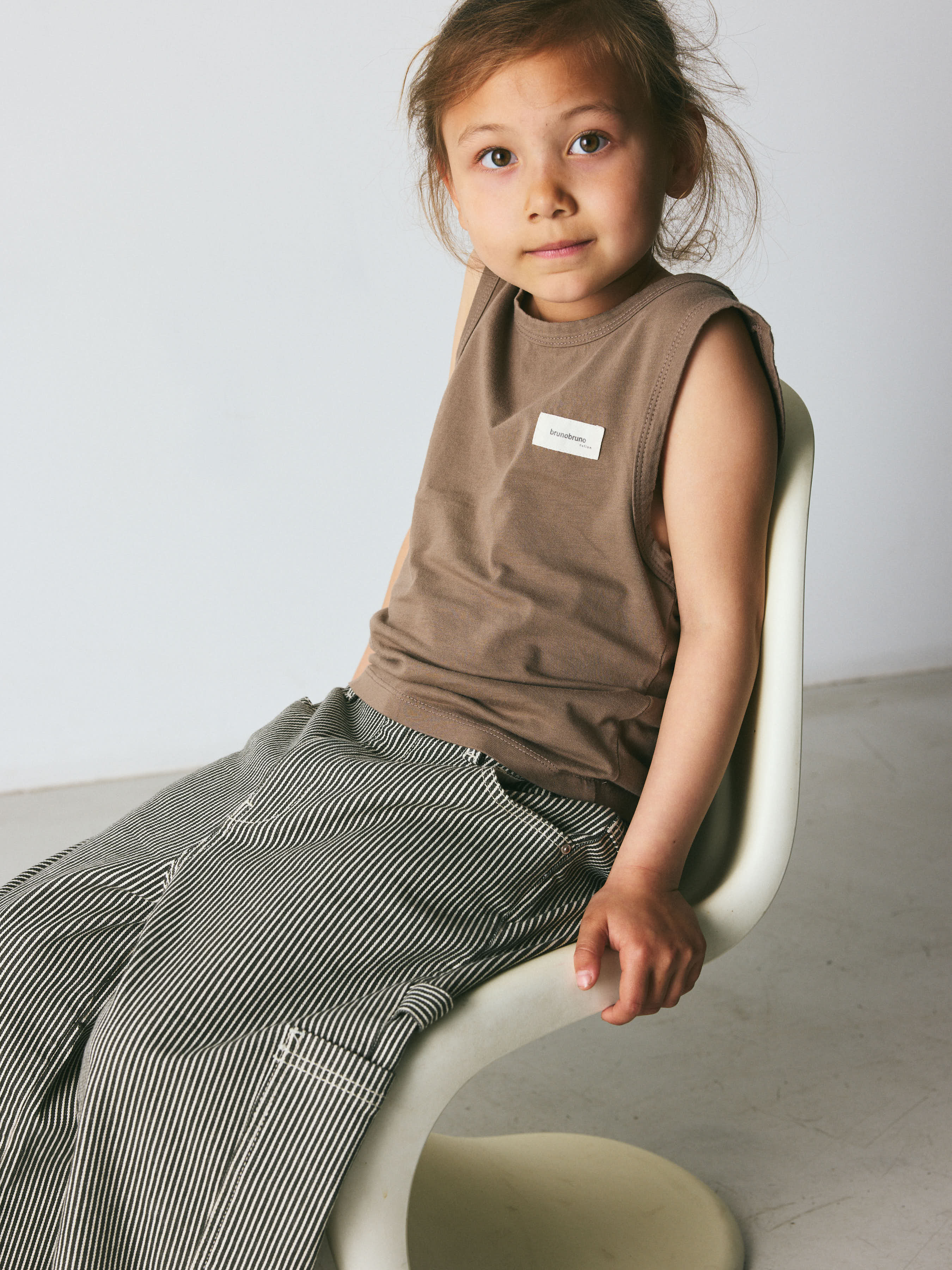 brunobruno nation Elliot Tank Top Top 8002-Walnut Brown