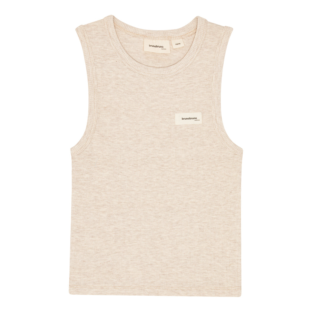 brunobruno nation Elliot Tank Top Top 2002-Antique White Melange