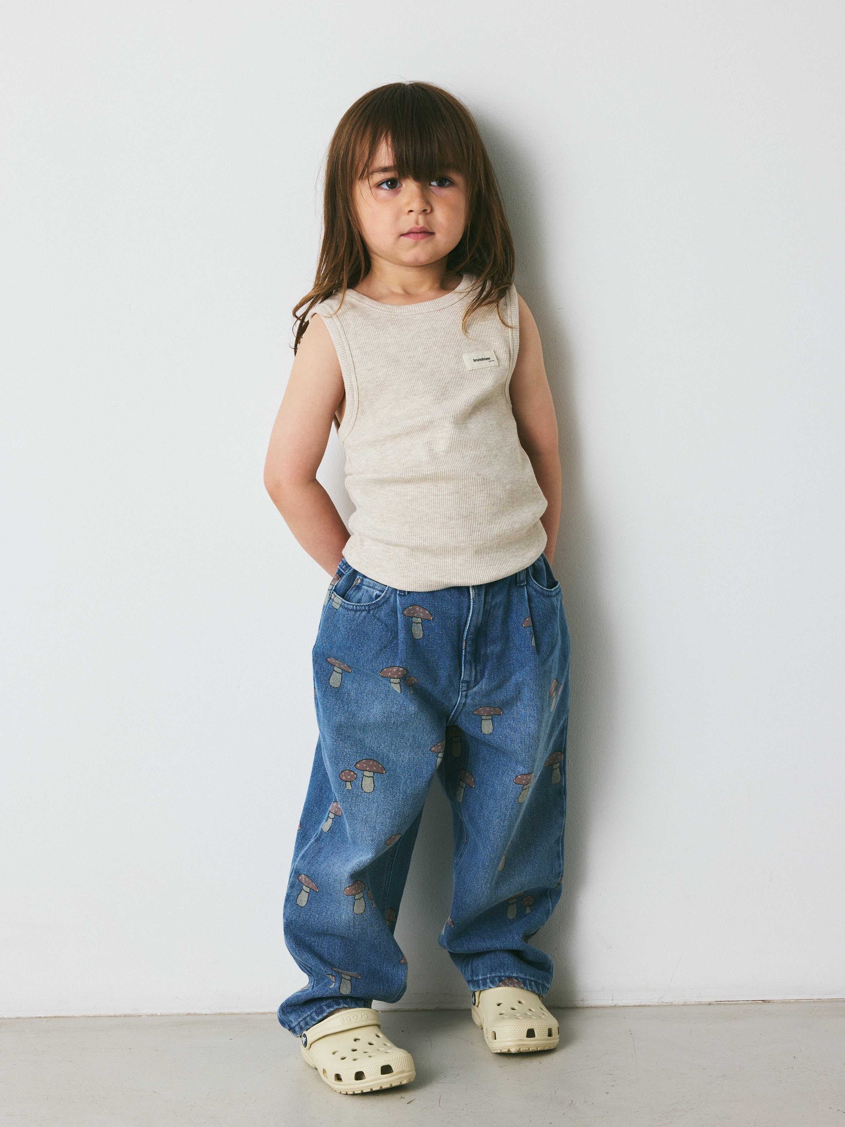 brunobruno nation Elliot Tank Top Top 2002-Antique White Melange