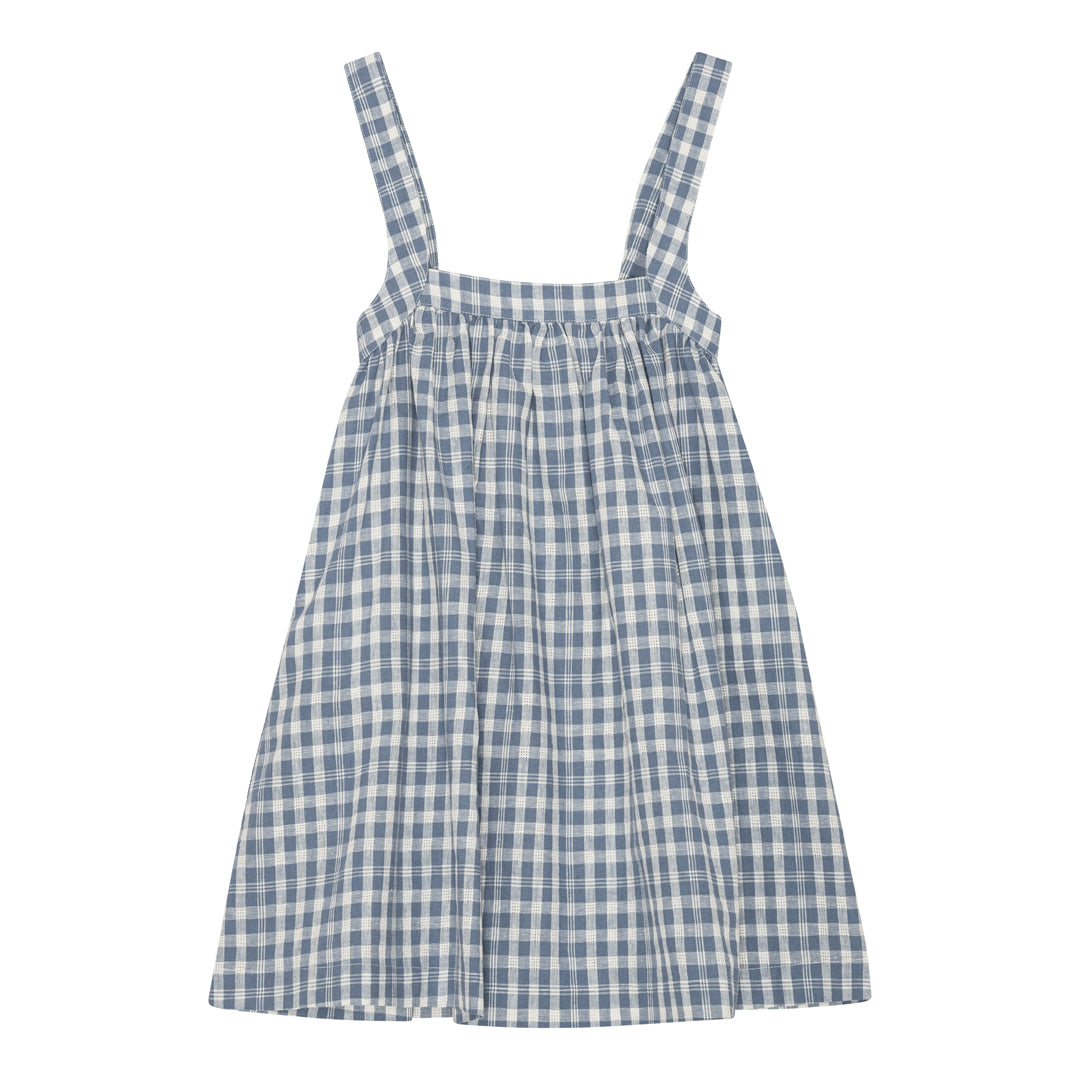 brunobruno nation Emily Check Dress Dress 9011-Dusty Blue Check