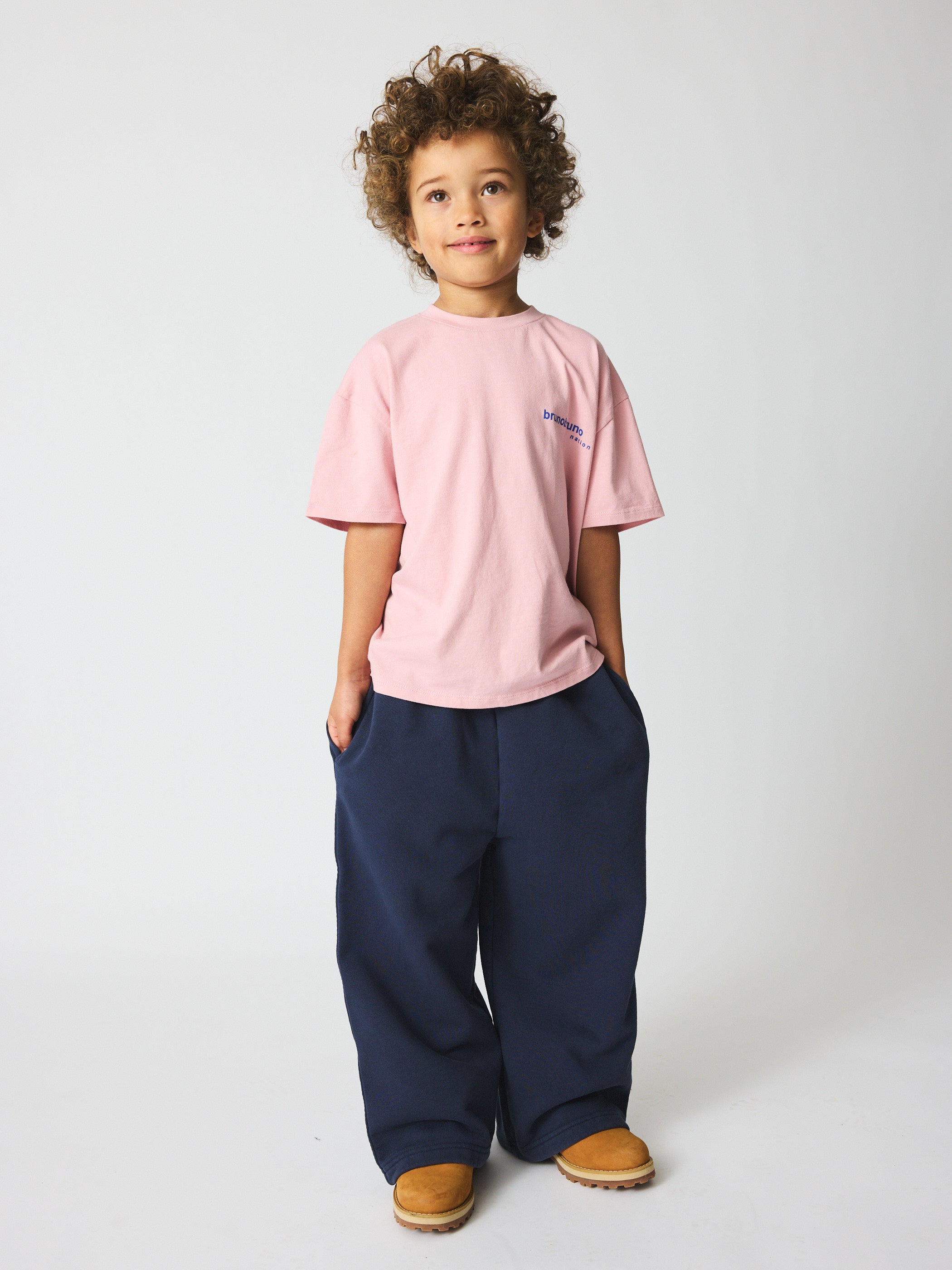 brunobruno nation Francis Embr Sweat Pants Sweatpants 4004-Mood Indigo Blue