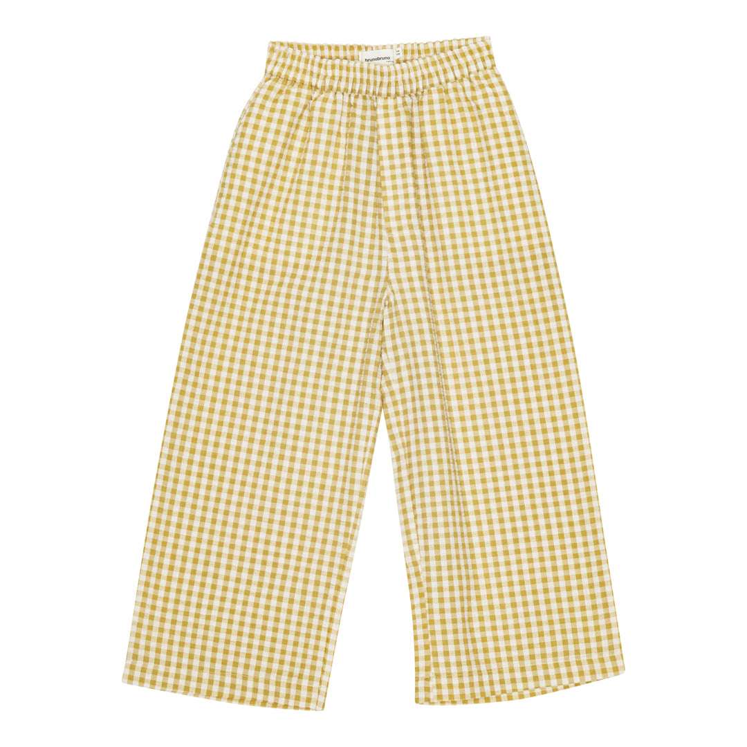 brunobruno nation Francis Seersucker Pants Pants 9020-Khaki Green Check