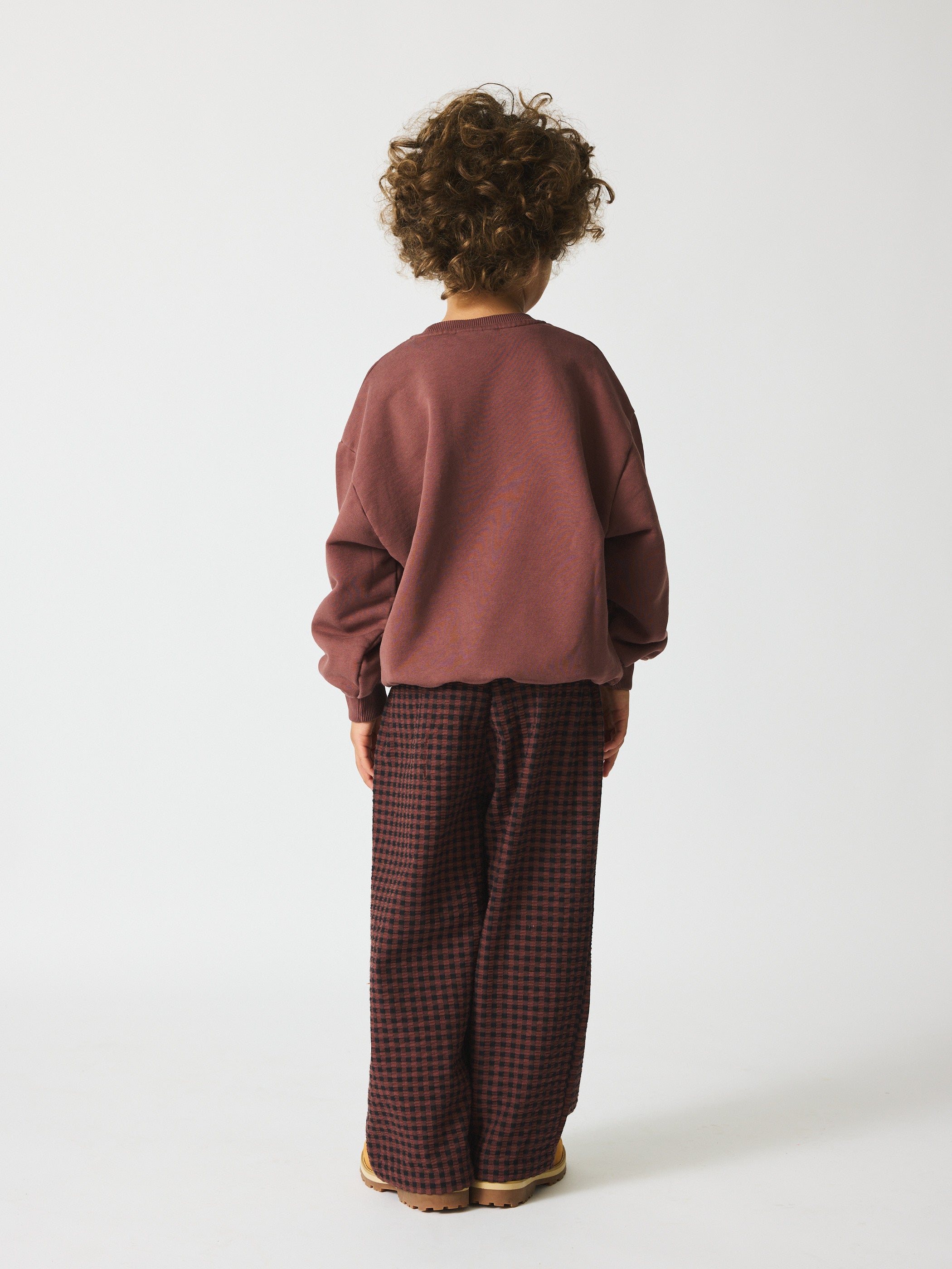 brunobruno nation Francis Seersucker Pants Pants 9021-Marron Plum Check