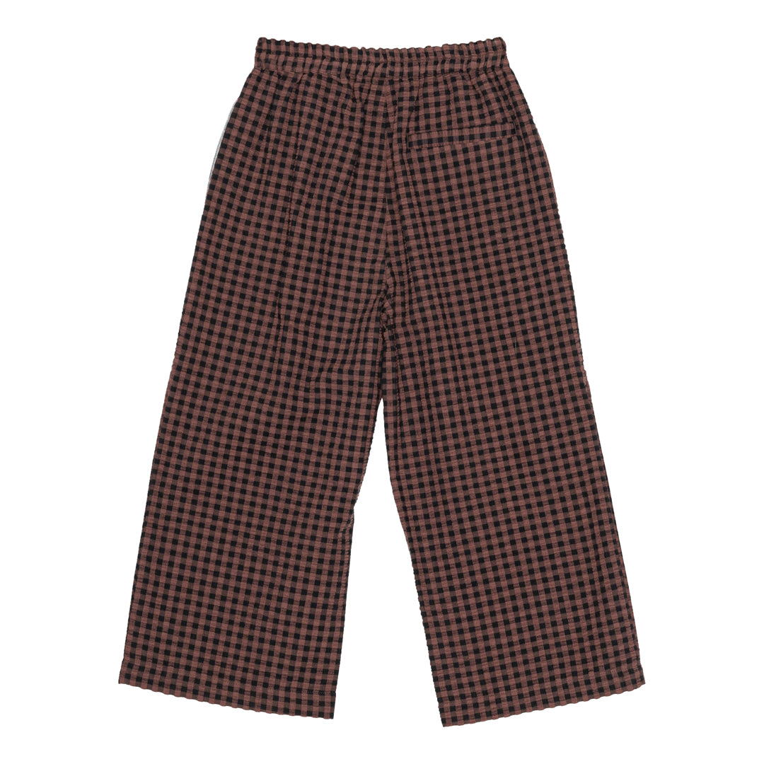 brunobruno nation Francis Seersucker Pants Pants 9021-Marron Plum Check