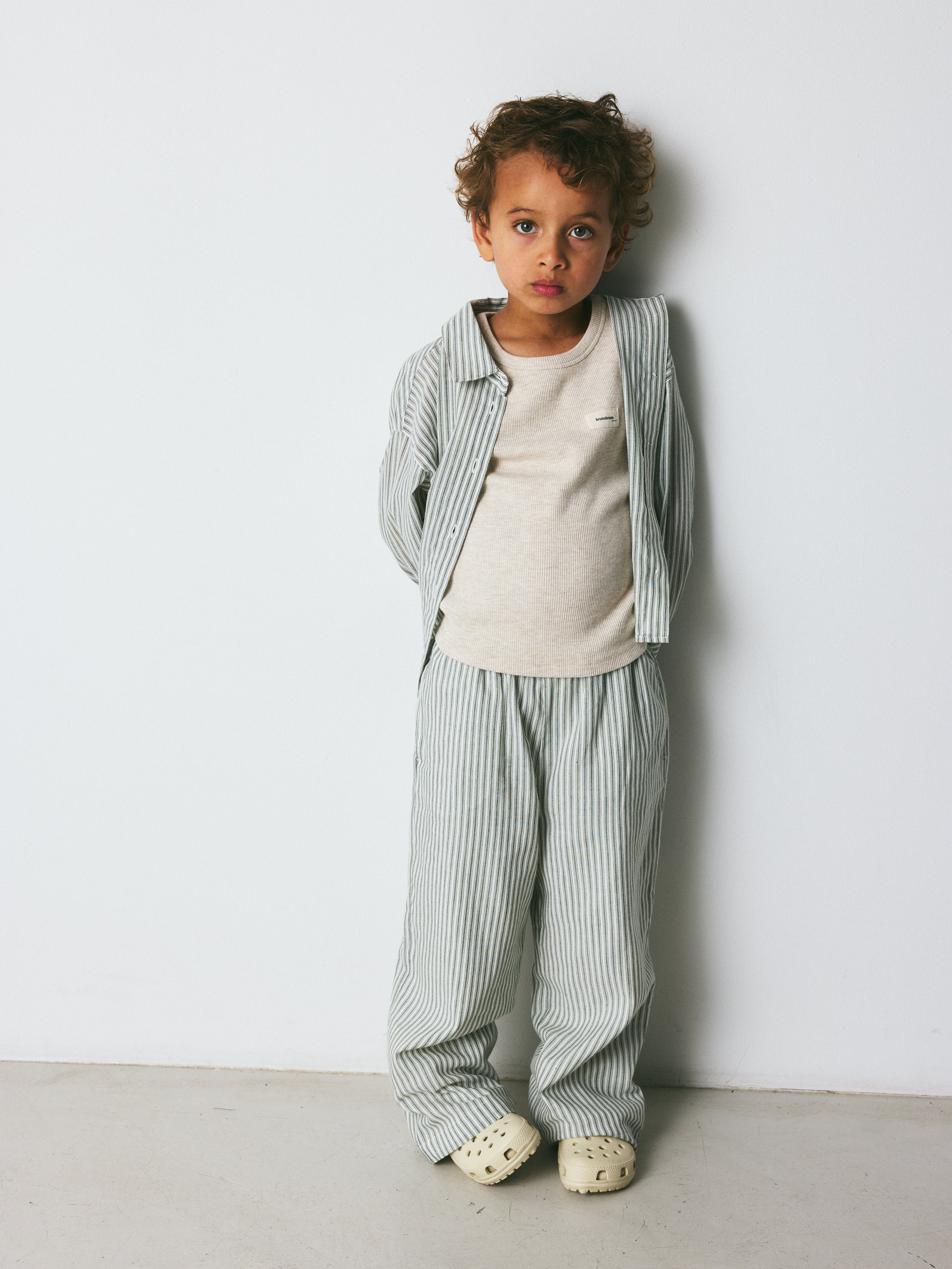 brunobruno nation Francis Stripe Pants Pants 9013-Agave Green Stripe