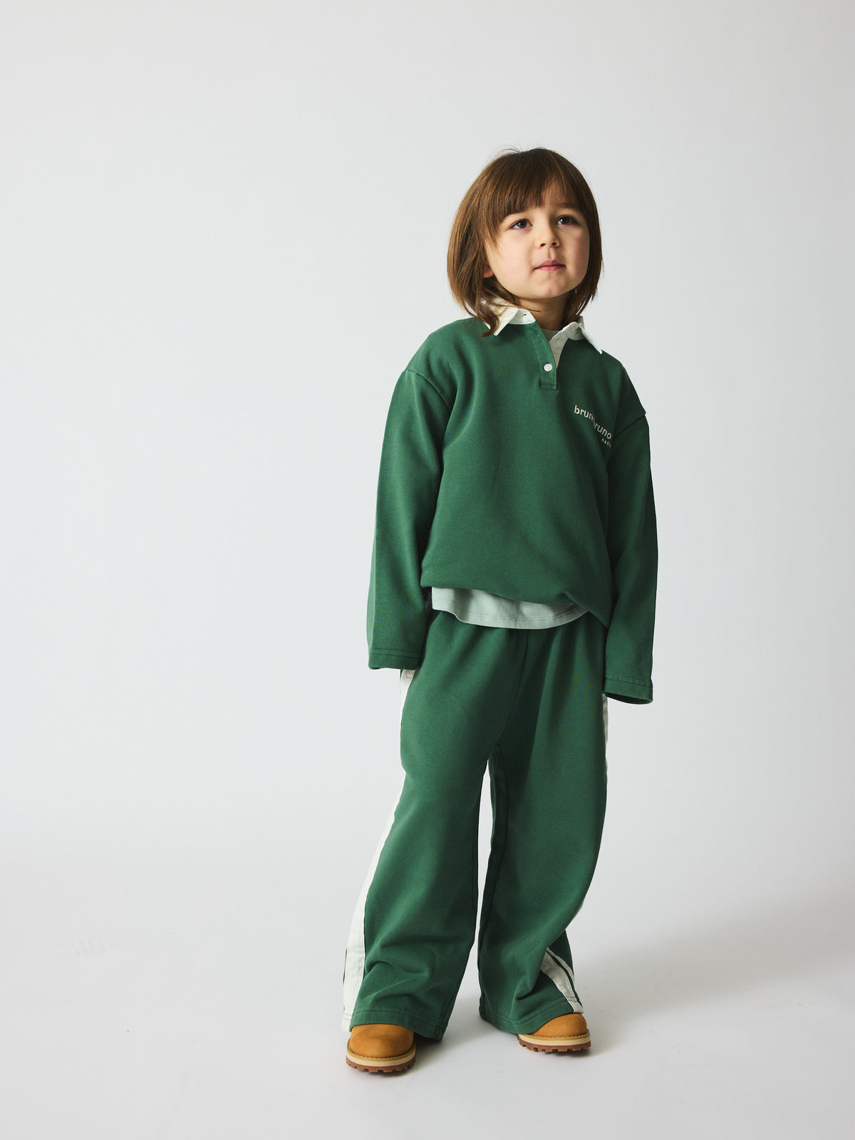 brunobruno nation Francis Stripe Sweat Pants NB Sweatpants 5004-Myrtle Green