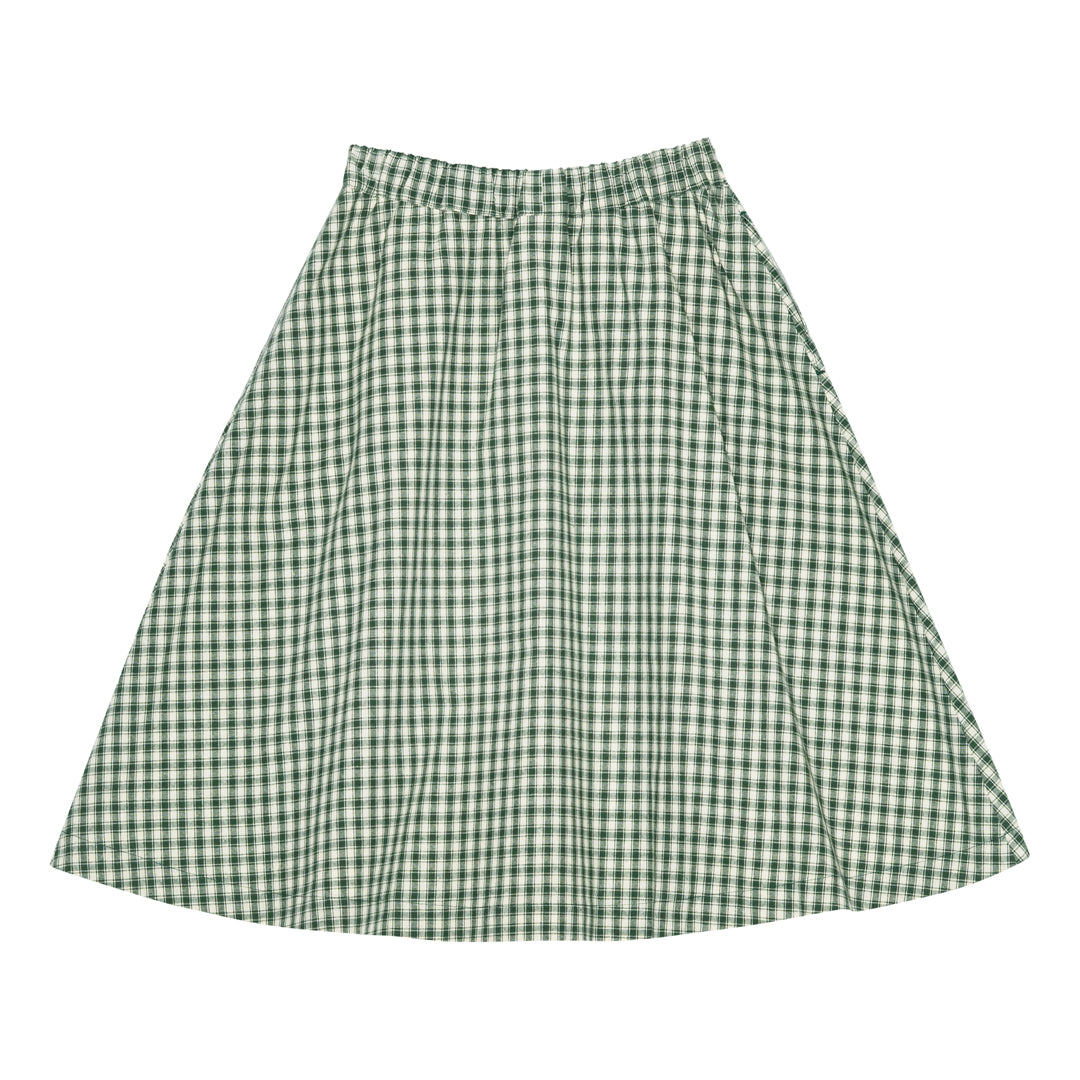 brunobruno nation Gertrud Check Skirt Skirt 9018-Myrtle Green Check