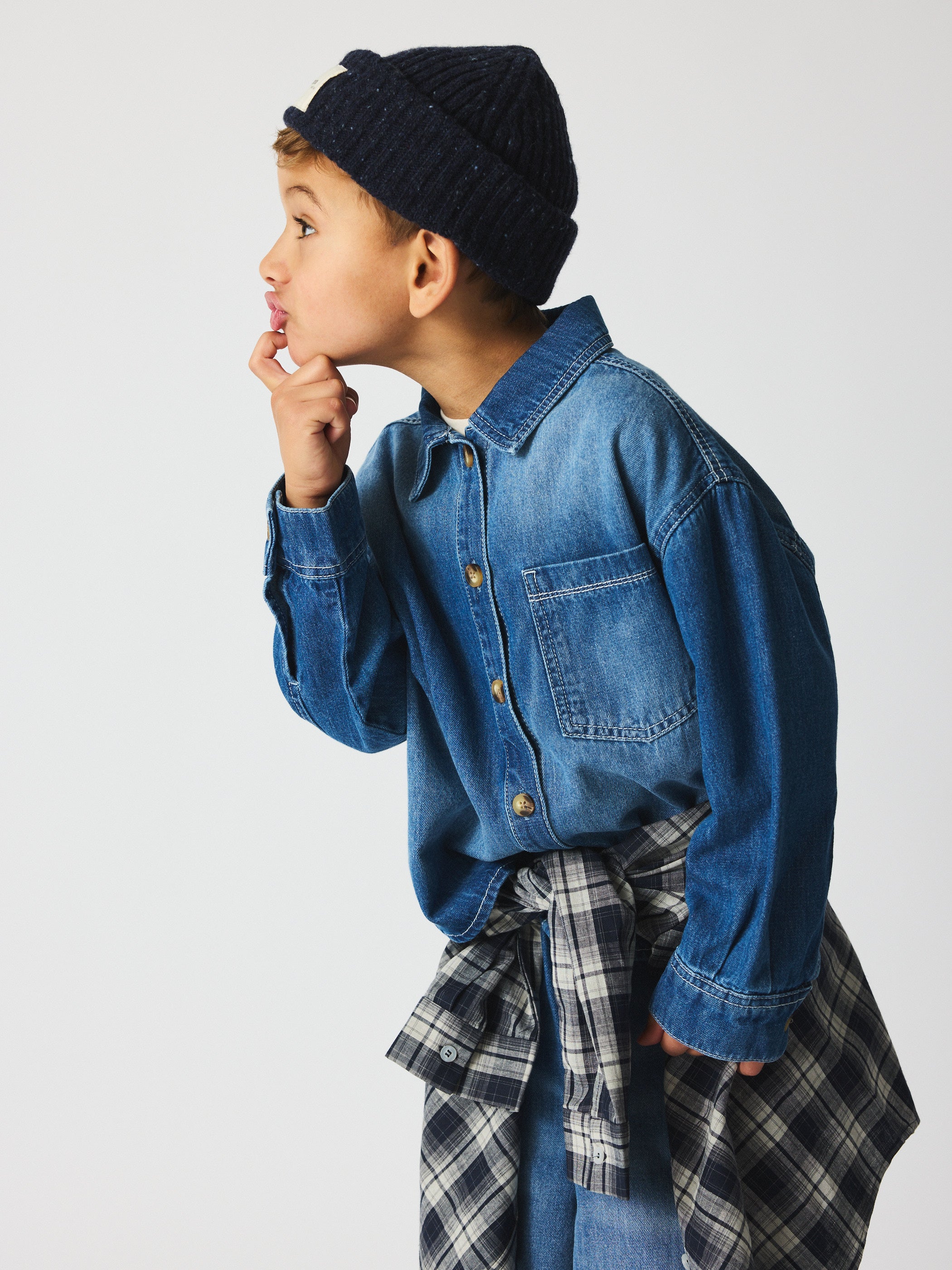 brunobruno nation Ina Denim Shirt Shirt 1105-Mid blue denim