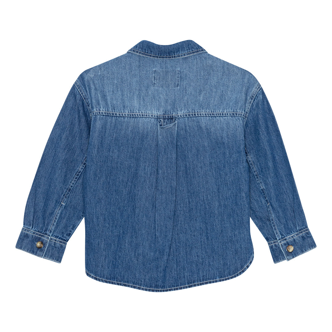 brunobruno nation Ina Denim Shirt Shirt 1105-Mid blue denim