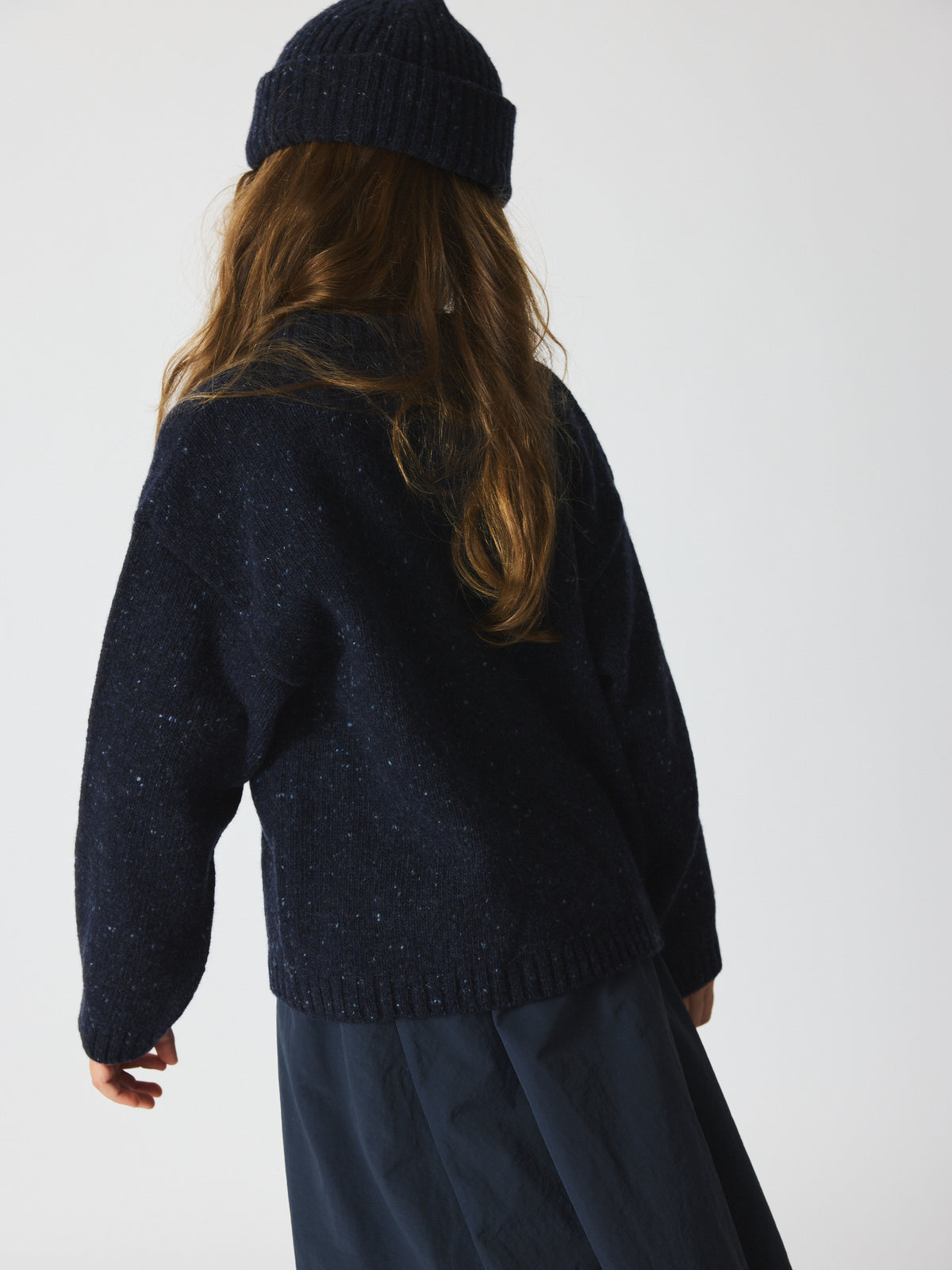 brunobruno nation Jude Sweater Knitted Sweater 4004-Mood Indigo Blue