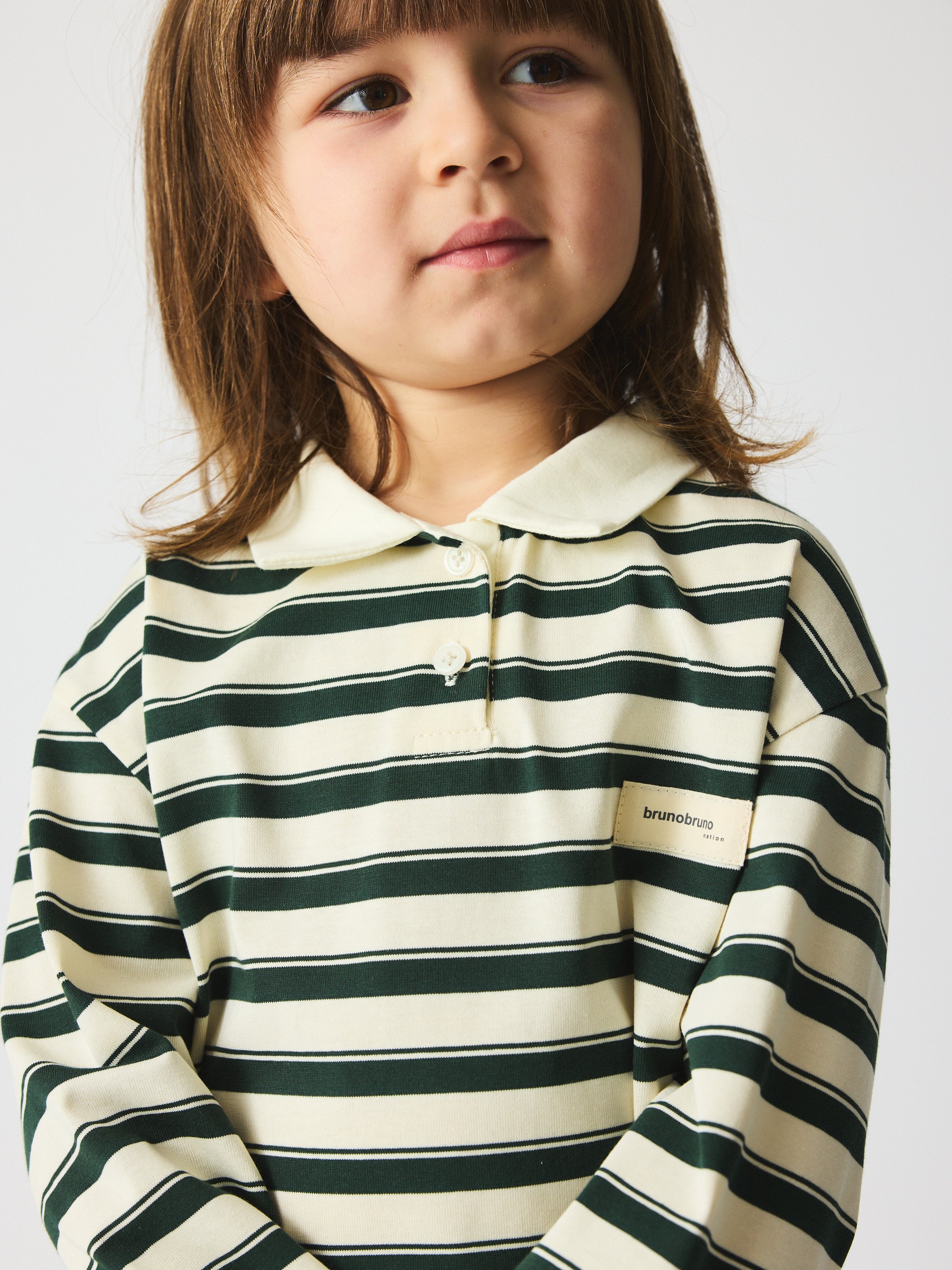 brunobruno nation Kai Polo T-shirt T-Shirt 9014-Myrtle Jersey Stripe