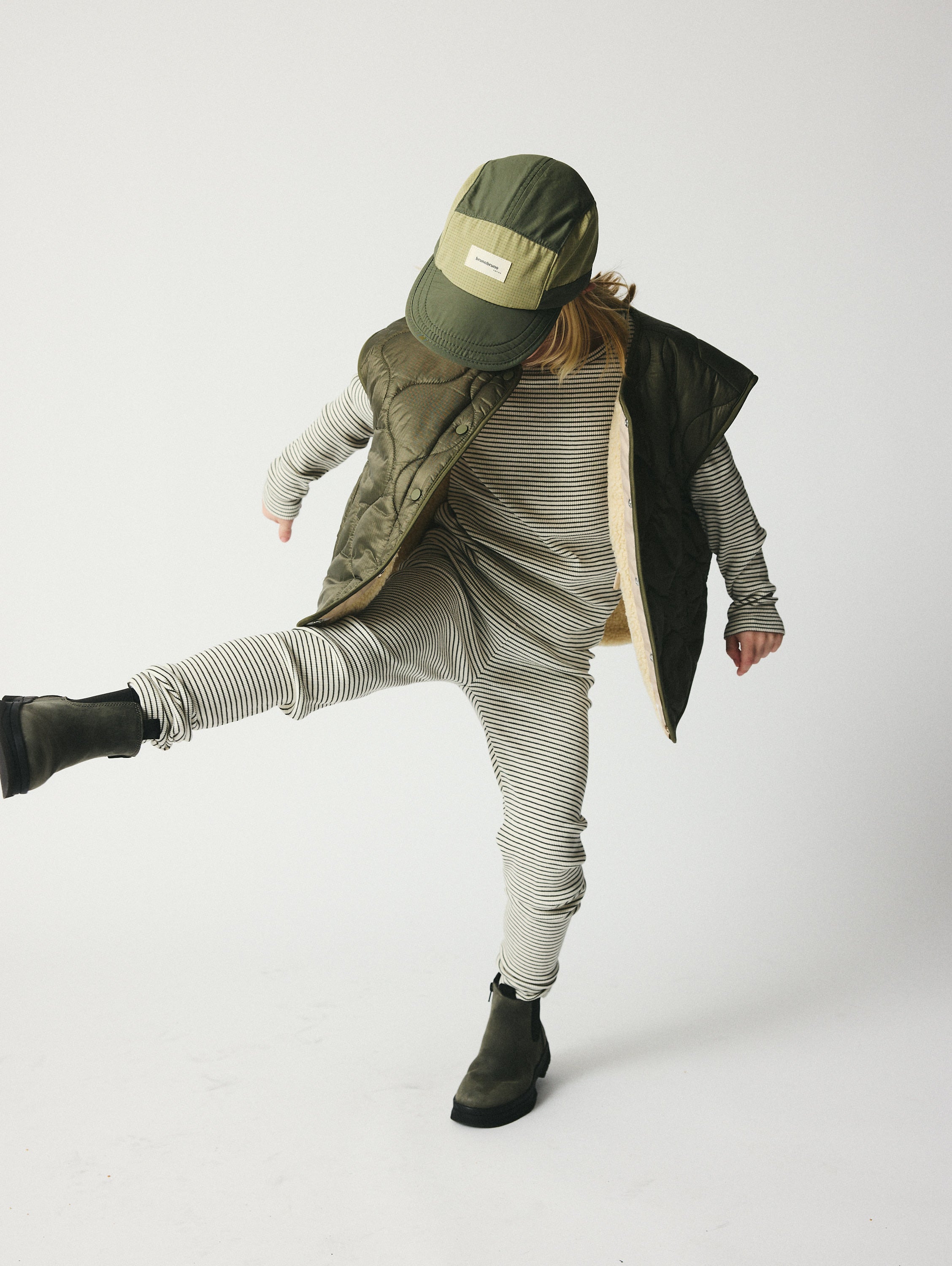 brunobruno nation Molly Vest (Reversible) Vest 5000-Dusty Olive Green