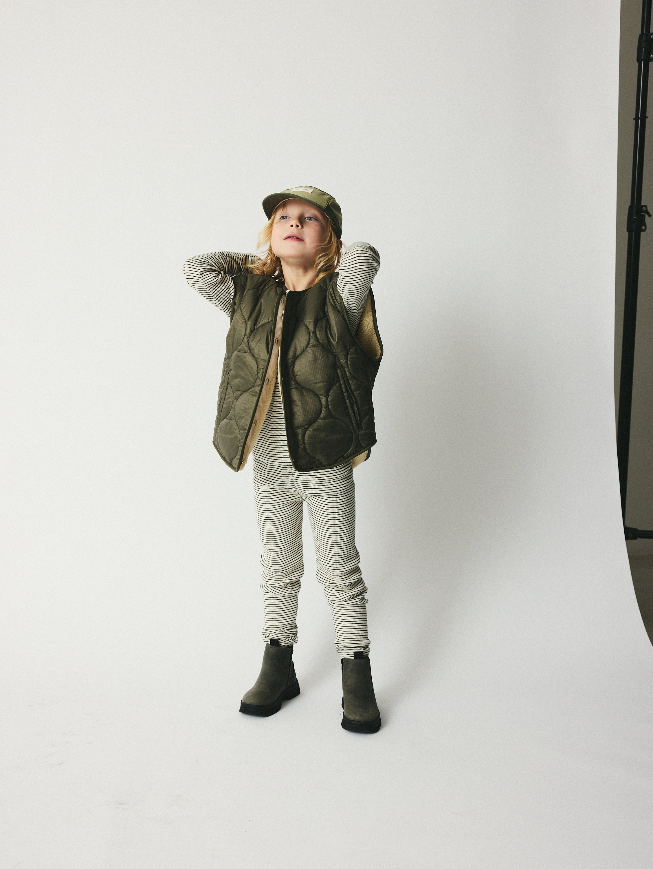 brunobruno nation Molly Vest (Reversible) Vest 5000-Dusty Olive Green