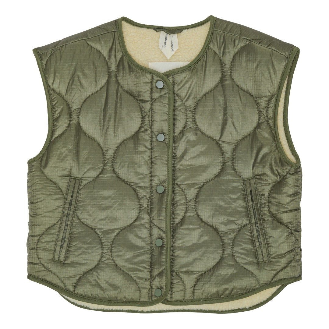 brunobruno nation Molly Vest (Reversible) Vest 5000-Dusty Olive Green