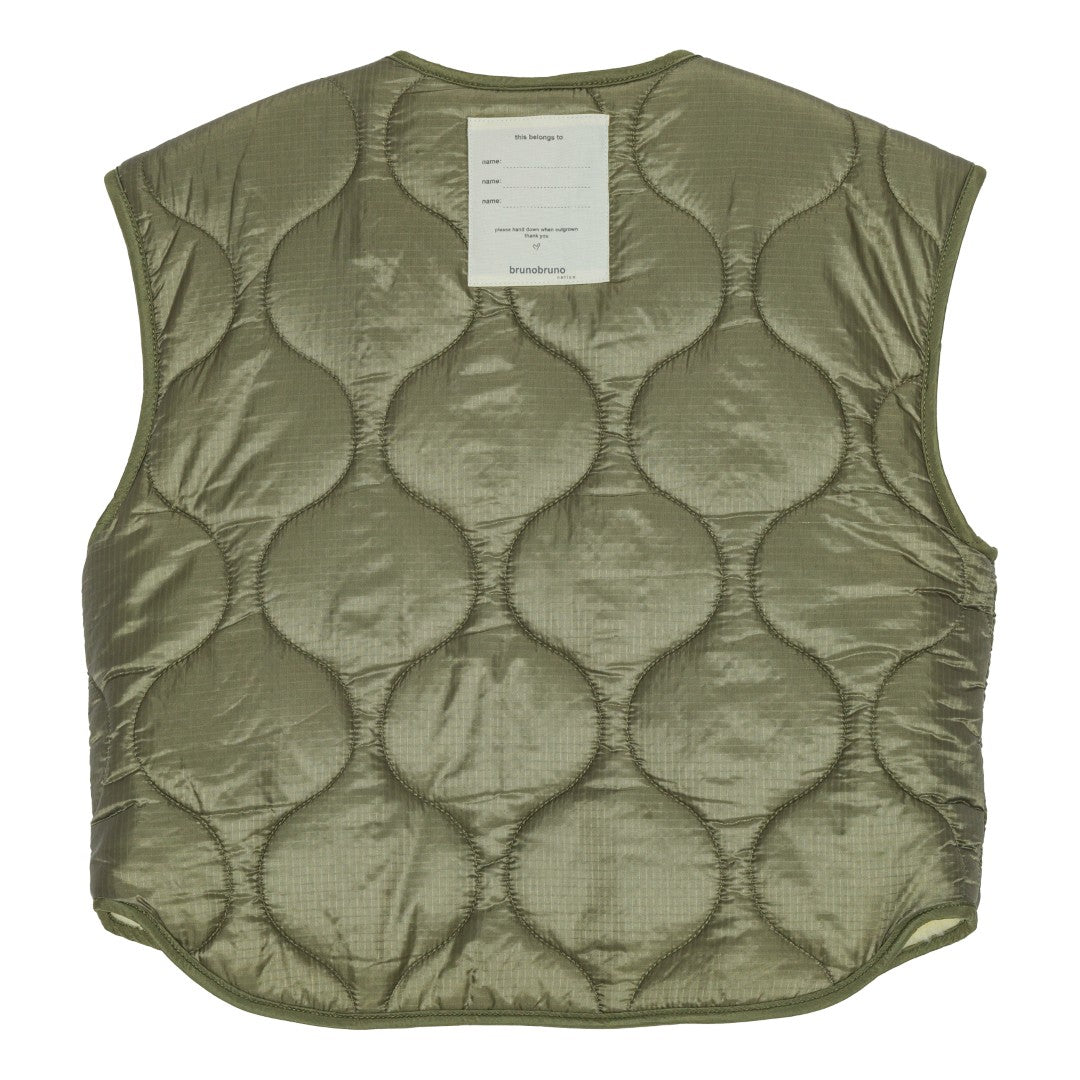 brunobruno nation Molly Vest (Reversible) Vest 5000-Dusty Olive Green
