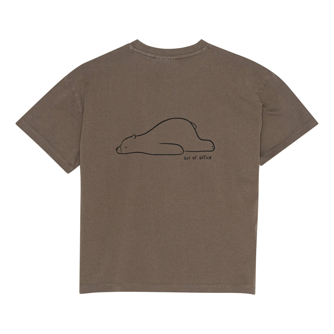brunobruno nation Nanna Out Of Office T-Shirt T-Shirt 8004-Major Brown